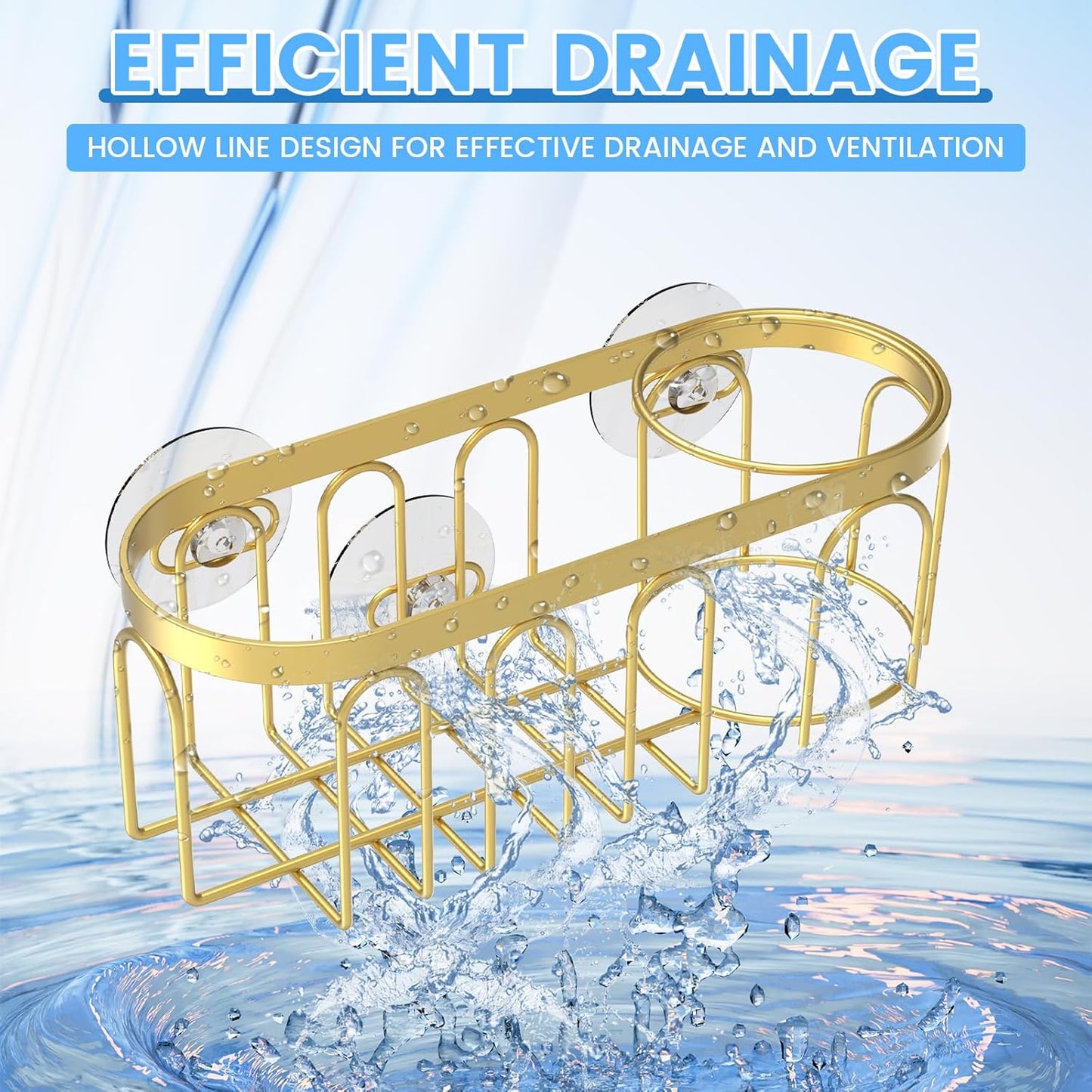 2Pcs Kitchen Sink Sponge Holder 304 Stainless Steel Suction Cup Sink Drain Rack Rustproof Kitchen Sink Organizer No Drill Dish Sponge Holder Tray for Kitchen Bathroom
