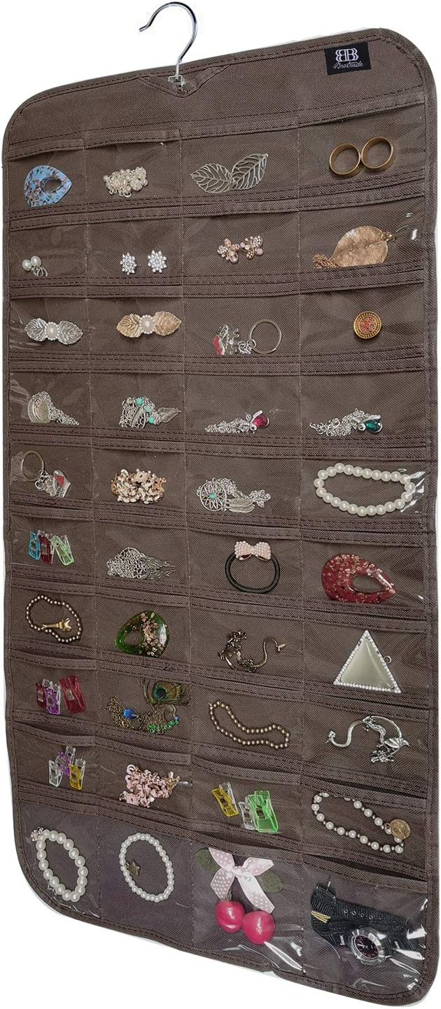BB Brotrade Hanging Jewelry Organizer,Accessories Organizer,80 Pocket Organizer for Holding Jewelries