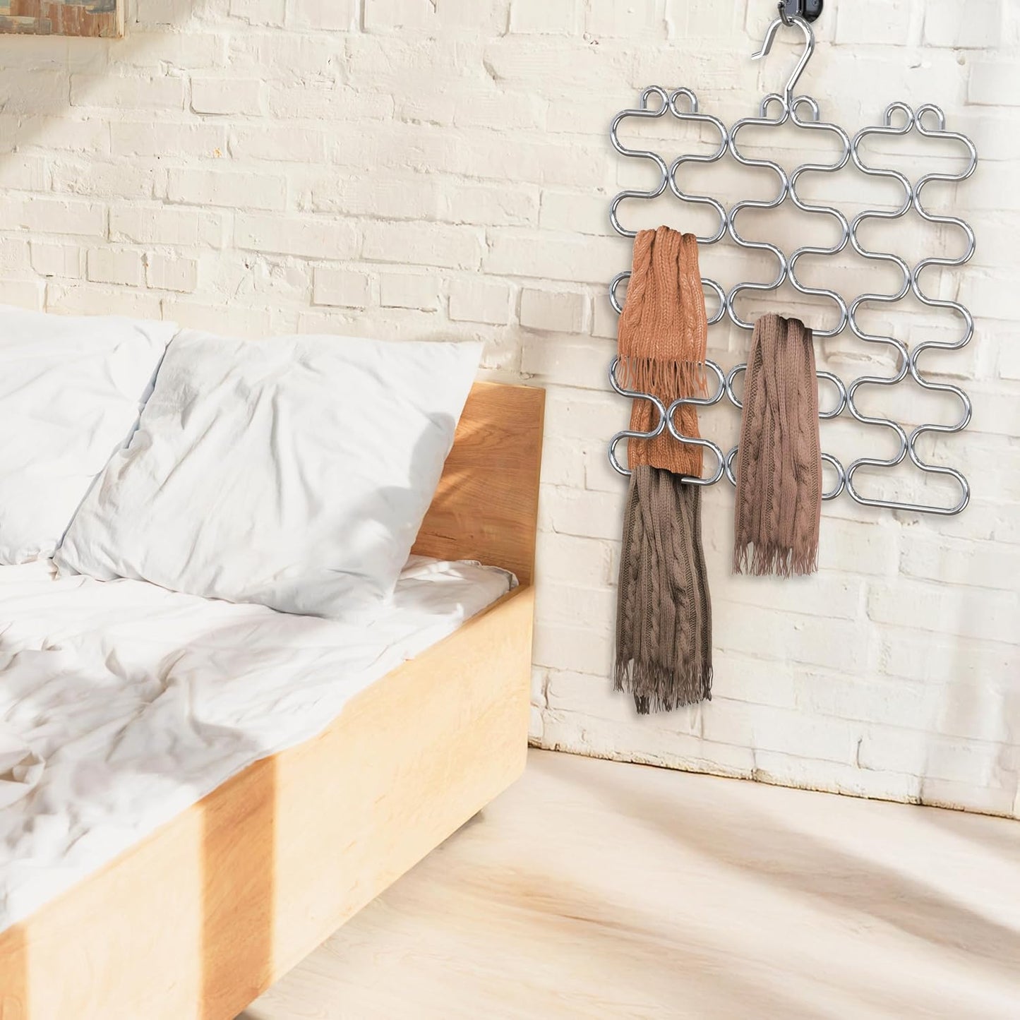 Deco Brothers Scarf Hanger for Closet, 23 Loop, Chrome