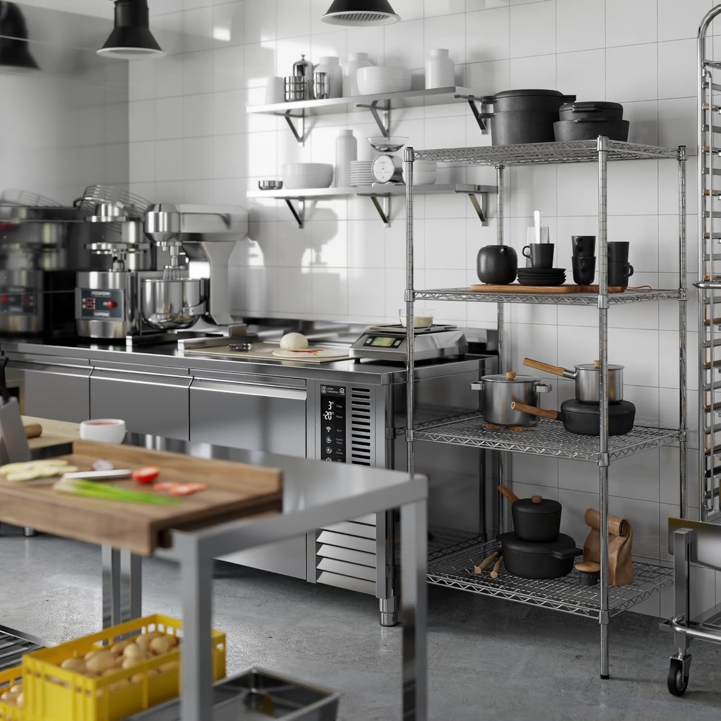 24" Deep x 30" Wide x 64" Height Wire Shelving Kit | 4-Tier | NSF Commercial Storage Rack Unit