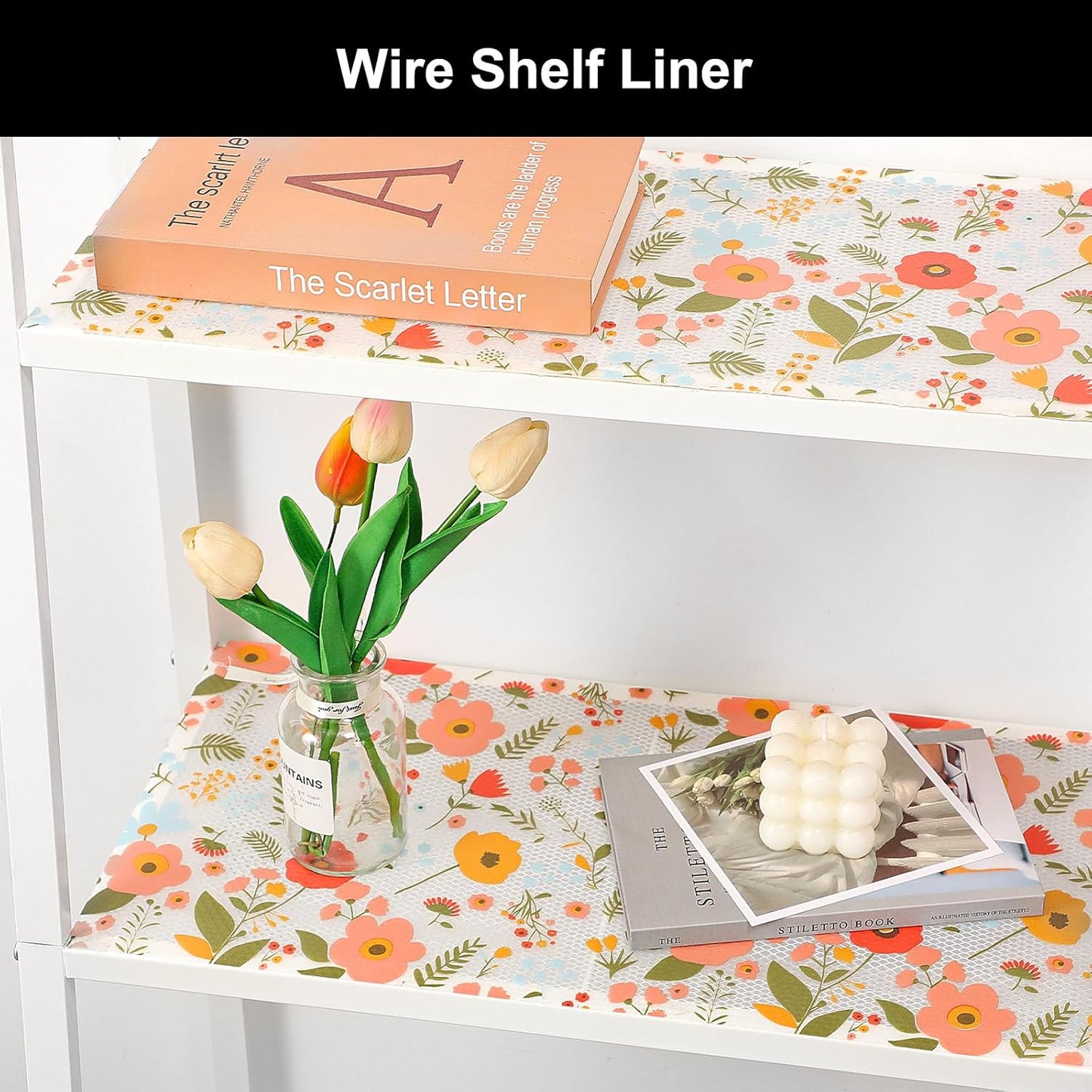 Cooyes Shelf Liner – Premium Non-Adhesive Cabinet & Drawer Liner for Kitchen – Waterproof Shelf Paper with Modern Pattern – Durable EVA Cabinet Mat – Easy to Cut (11.8" W x 236" L)