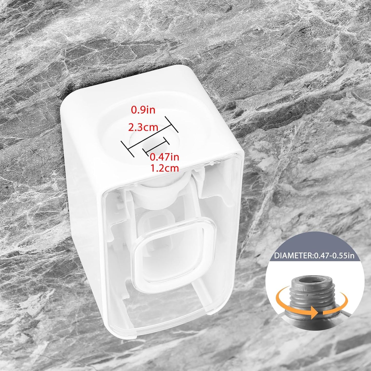 2 Slot Toothbrush Holder and Toothpaste Dispenser Wall Mounted, Automatic Toothpaste Squeezer, 2 in 1 Tooth Brush Toothpaste Organizer for Shower (Clear)