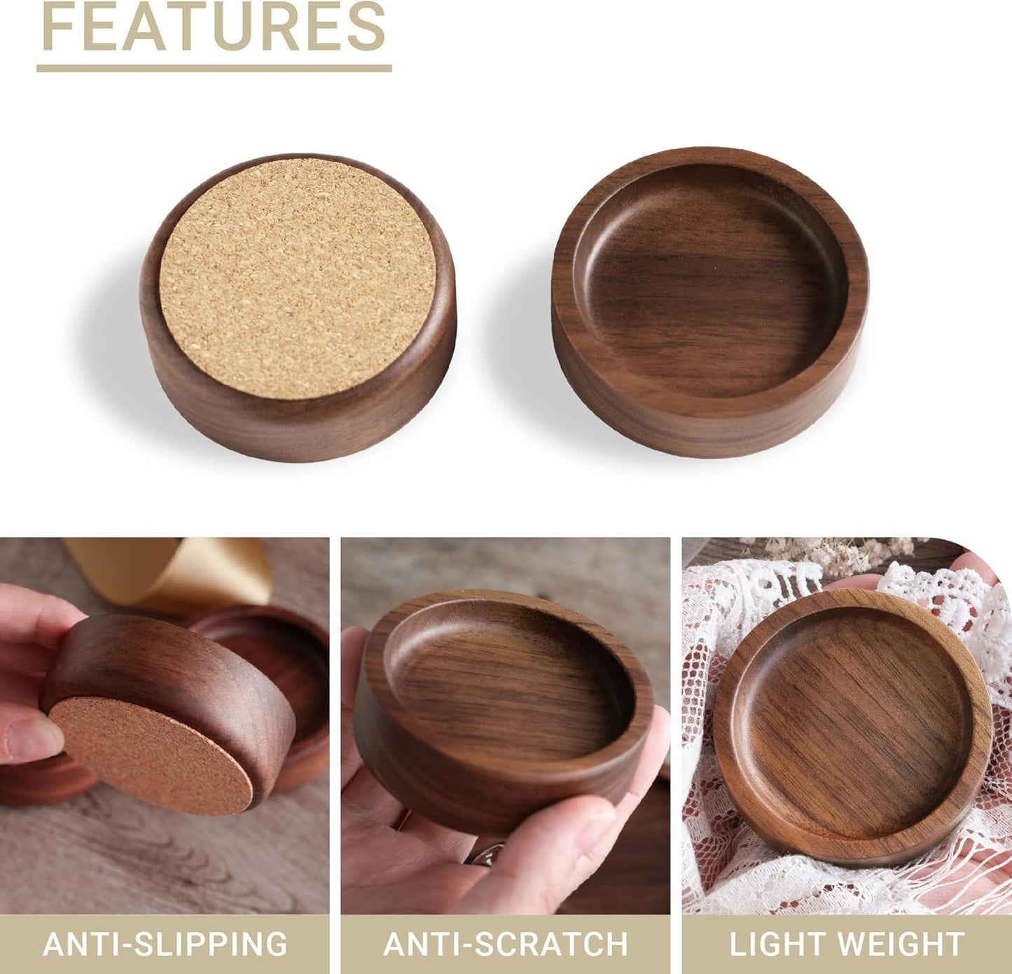 Walnut Wood Ring Holder, Engraved Jewelry Dish and Storage Tray, Unique Gift for Her, Valentine’s Day Gift