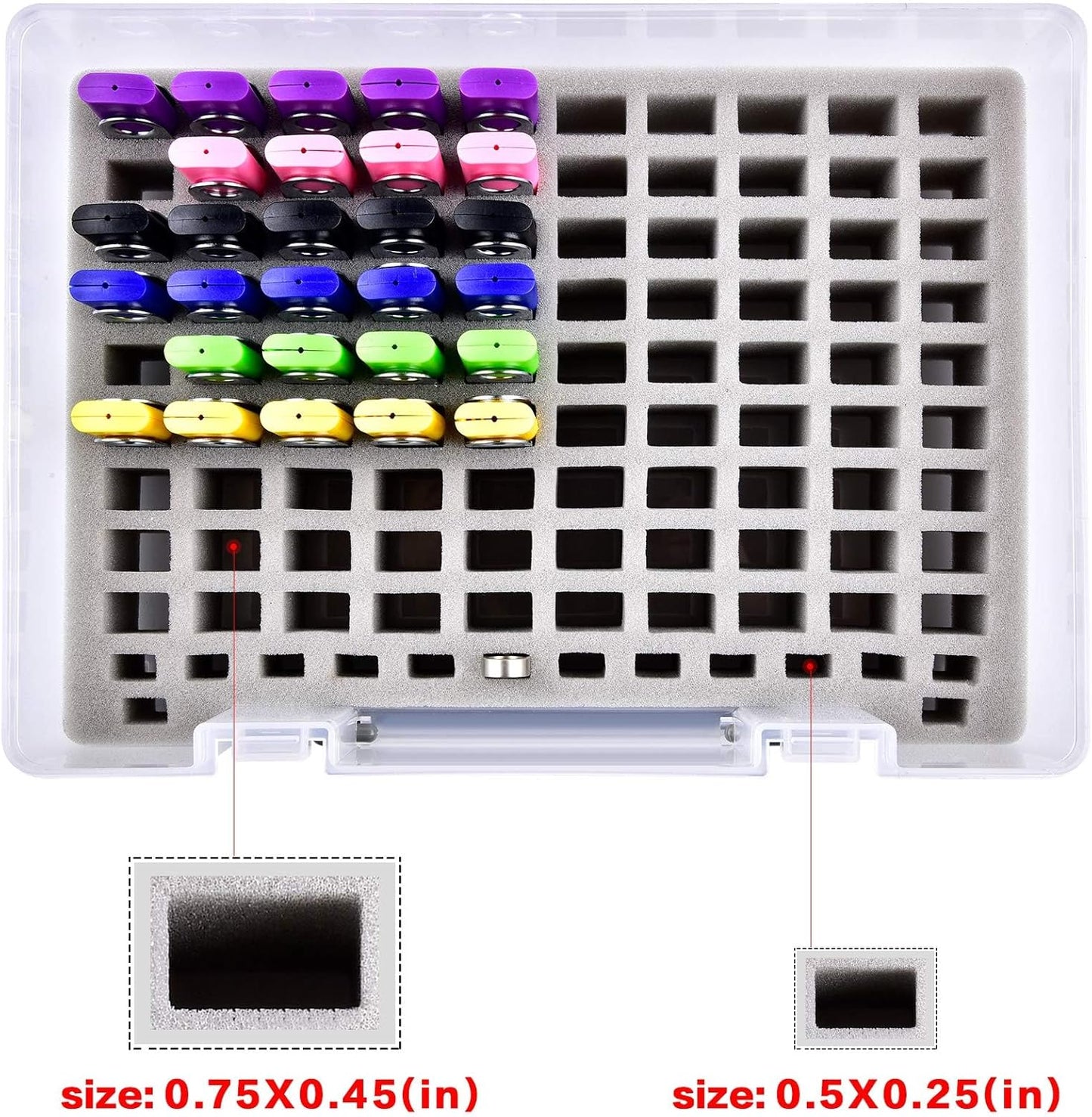 Flash Drive Case USB Memory Stick SD Card Storage Organizer- Holds 104pcs Thumb Drives Electronic Accessories Holder for Sandisk for Samsung for Inland for PNY for Netac (White)