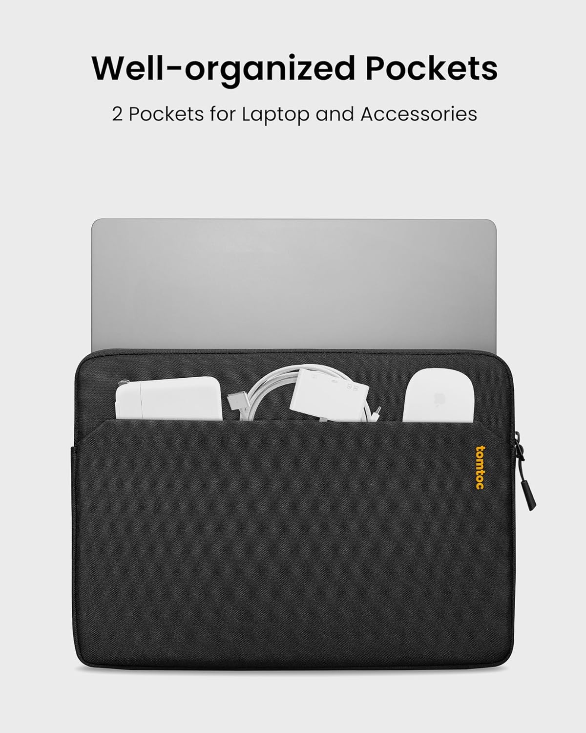 tomtoc Slim Laptop Sleeve for 13.5-14.3 Lenovo, HP, ASUS, Dell, Acer Laptop Notebook, Vivobook/Zenbook 14, Water-Resistant Protective Case for 13.8 Inch Surface