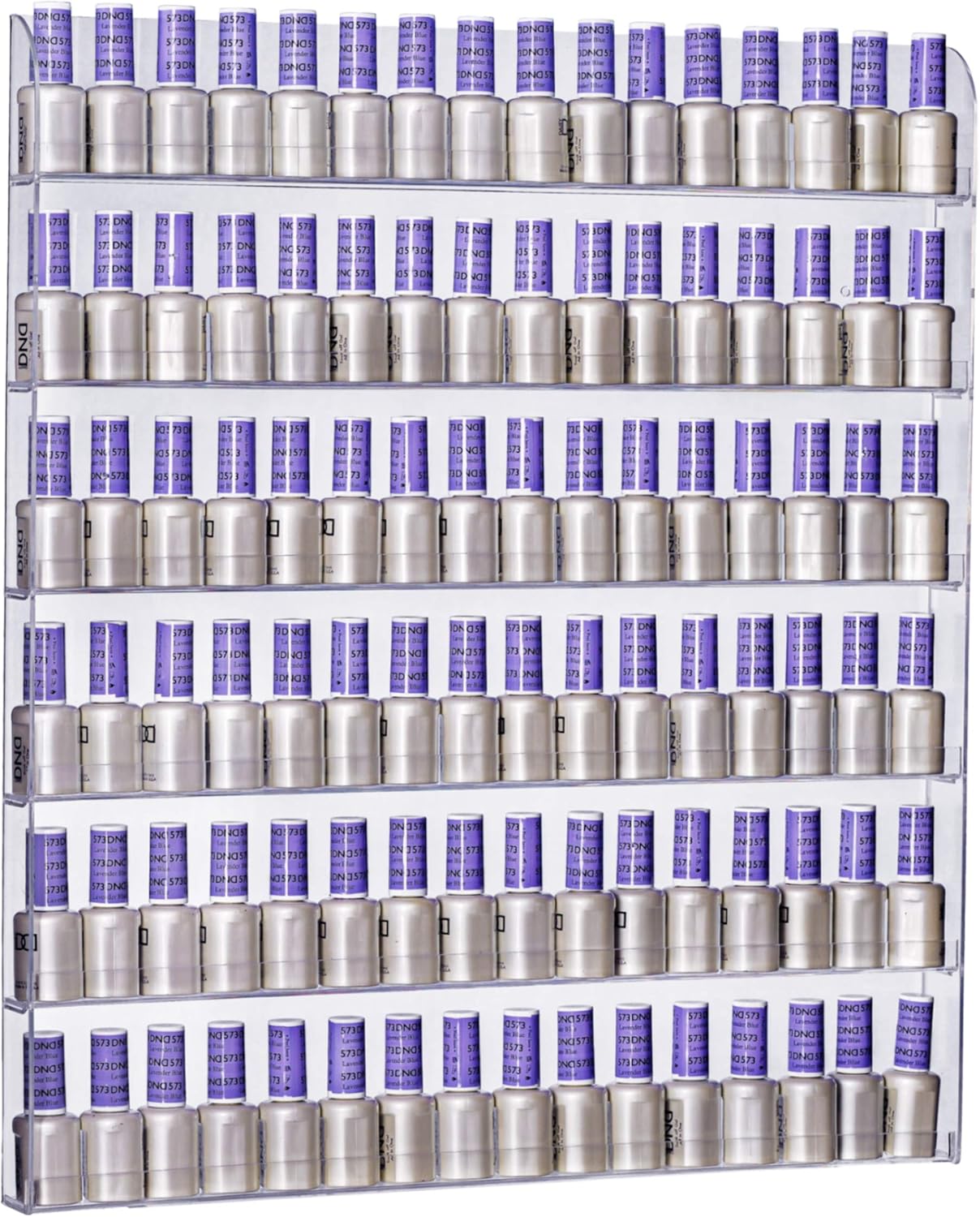 AMT Acrylic Nail Polish Racks for the Wall, Clear Nail Polish Display, Essential Oils Organizer. Holds up to 96 Bottles. Plus a Microfiber Cloth for Cleaning Purposes