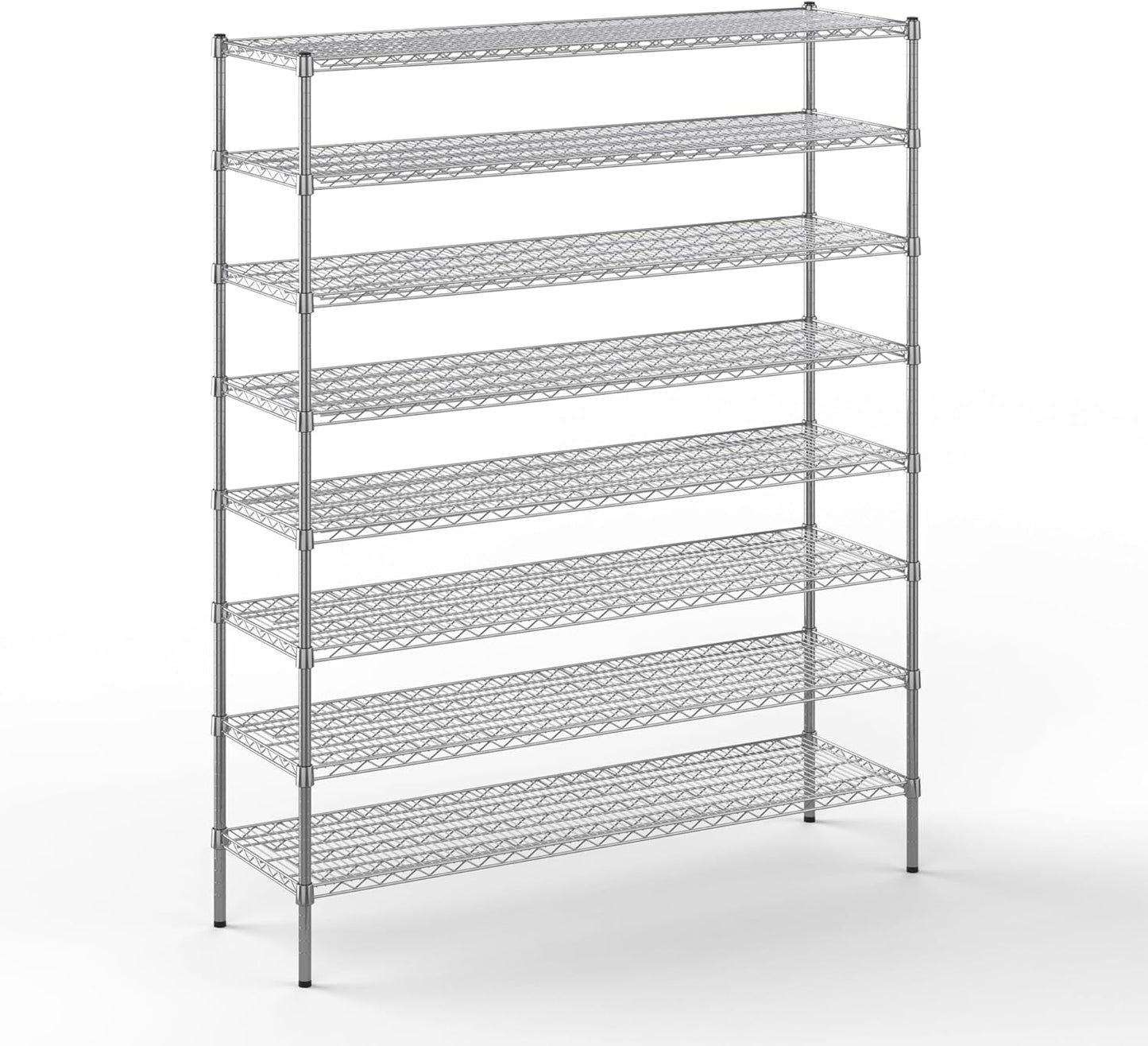 18" Deep x 60" Wide x 74" Height Wire Shelving Kit | 8-Tier | NSF Commercial Storage Rack Unit