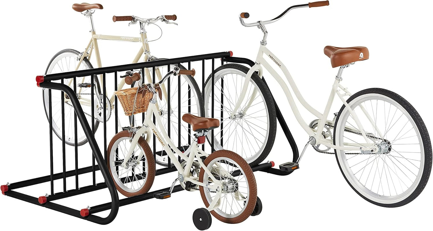 Retrospec Commercial Grid Bike Rack - Single & Double Sided - Bicycle Storage Stand for Garages, Stores, Schools & Universities Power Coated Steel