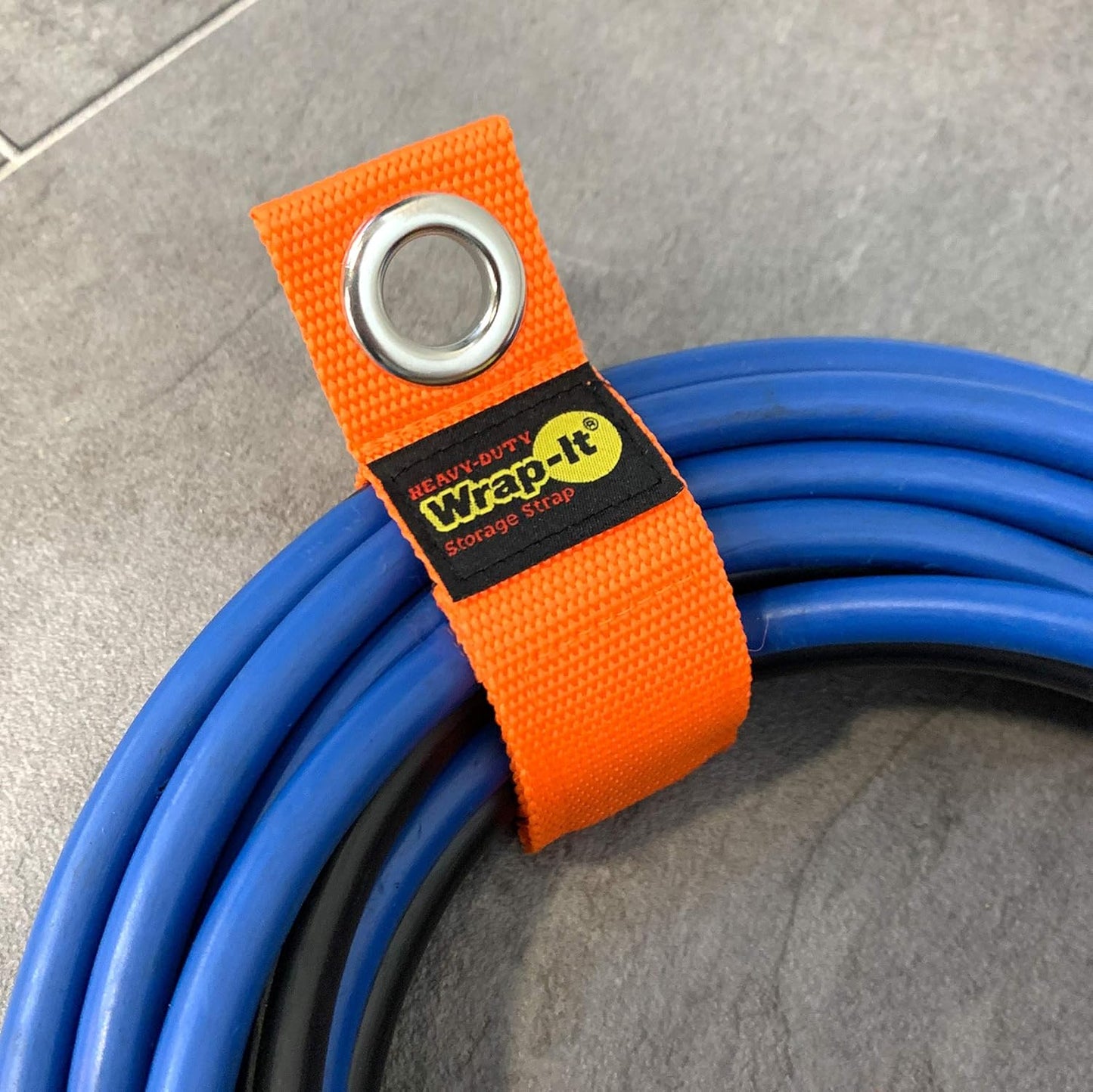Heavy-Duty Wrap-It Storage Straps (Assorted 6-Pack), Blaze Orange - Garage Organizer and Extension Cord Hanger and Electric Cord Organizers for Garage Gadgets