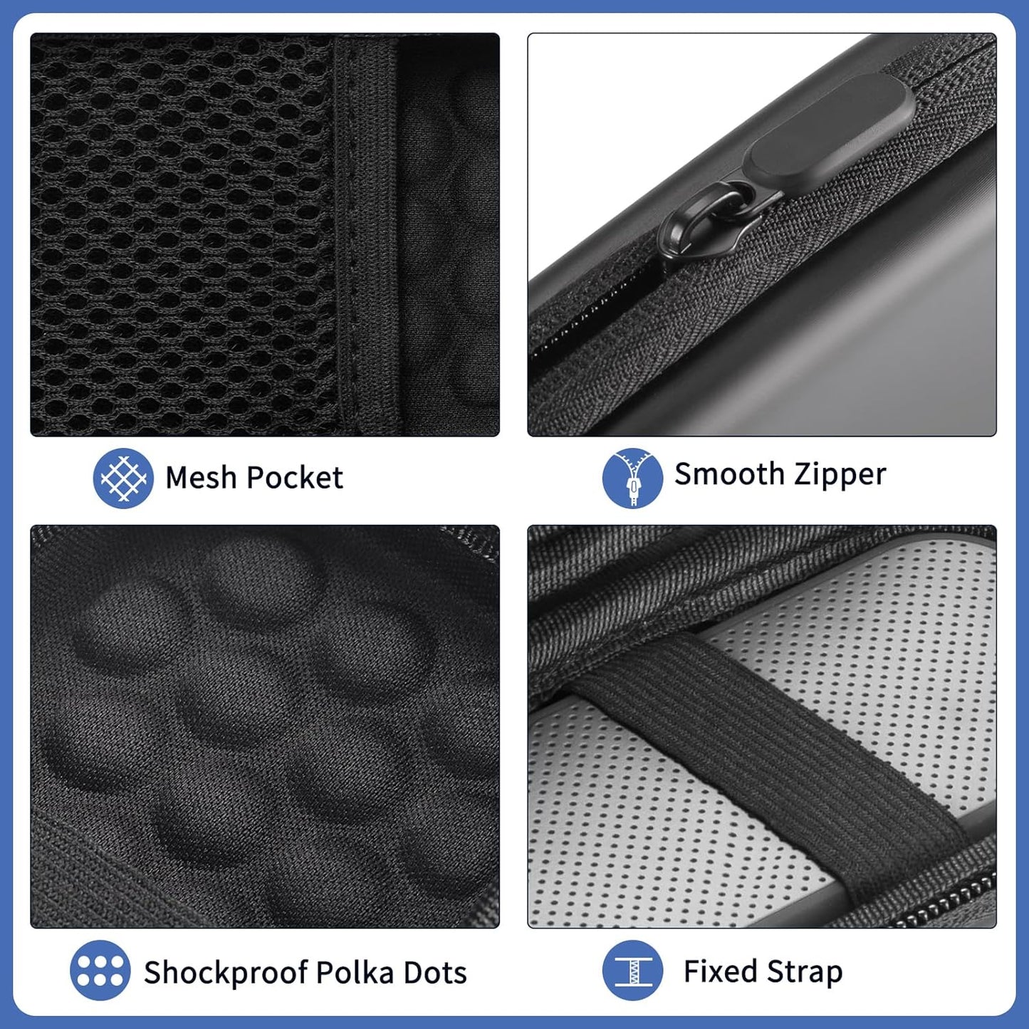 Hard Case Compatible with SanDisk Extreme Pro/SanDisk Extreme Portable External SSD 500GB 1TB 2TB, Portable Protective Storage Travel Bag (Box Only)