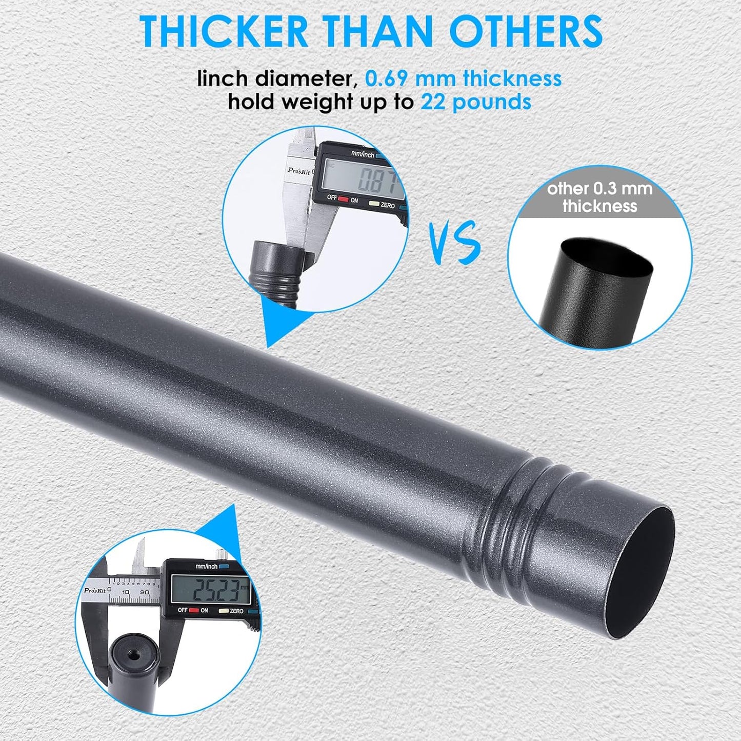 Industrial Curtain Rod, Curtain Rods for Windows 48 to 84 Inch, Rustic Wrap Around Curtain Rod, Fits Blackout Curtain, Indoor and Outdoor, Size: 30-86 Inch Gun ash。