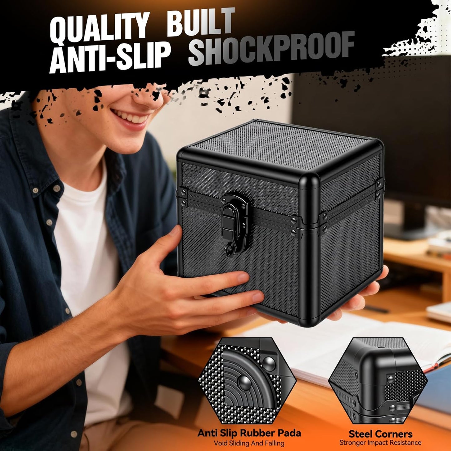 Graded Card Storage Box, Top Loader Boxes, Sports Trading Card Storage Case, Slab PSA/GMA/CSG/SGC/HGA Magnetic Holder, Baseball Football Card Case, Holds 70+ Cards