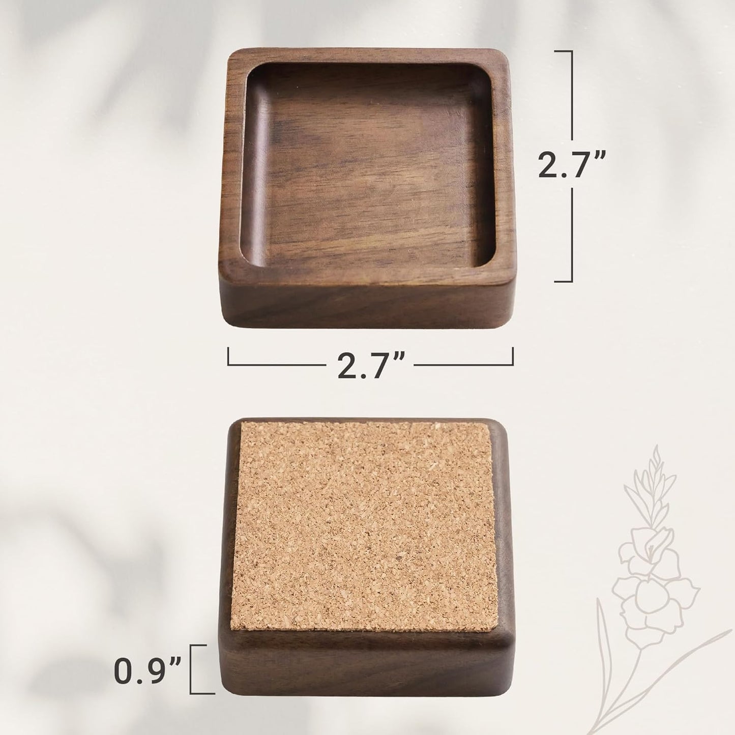 Walnut Wood Ring Holder, Engraved Jewelry Dish and Storage Tray, Unique Gift for Her, Valentine’s Day Gift