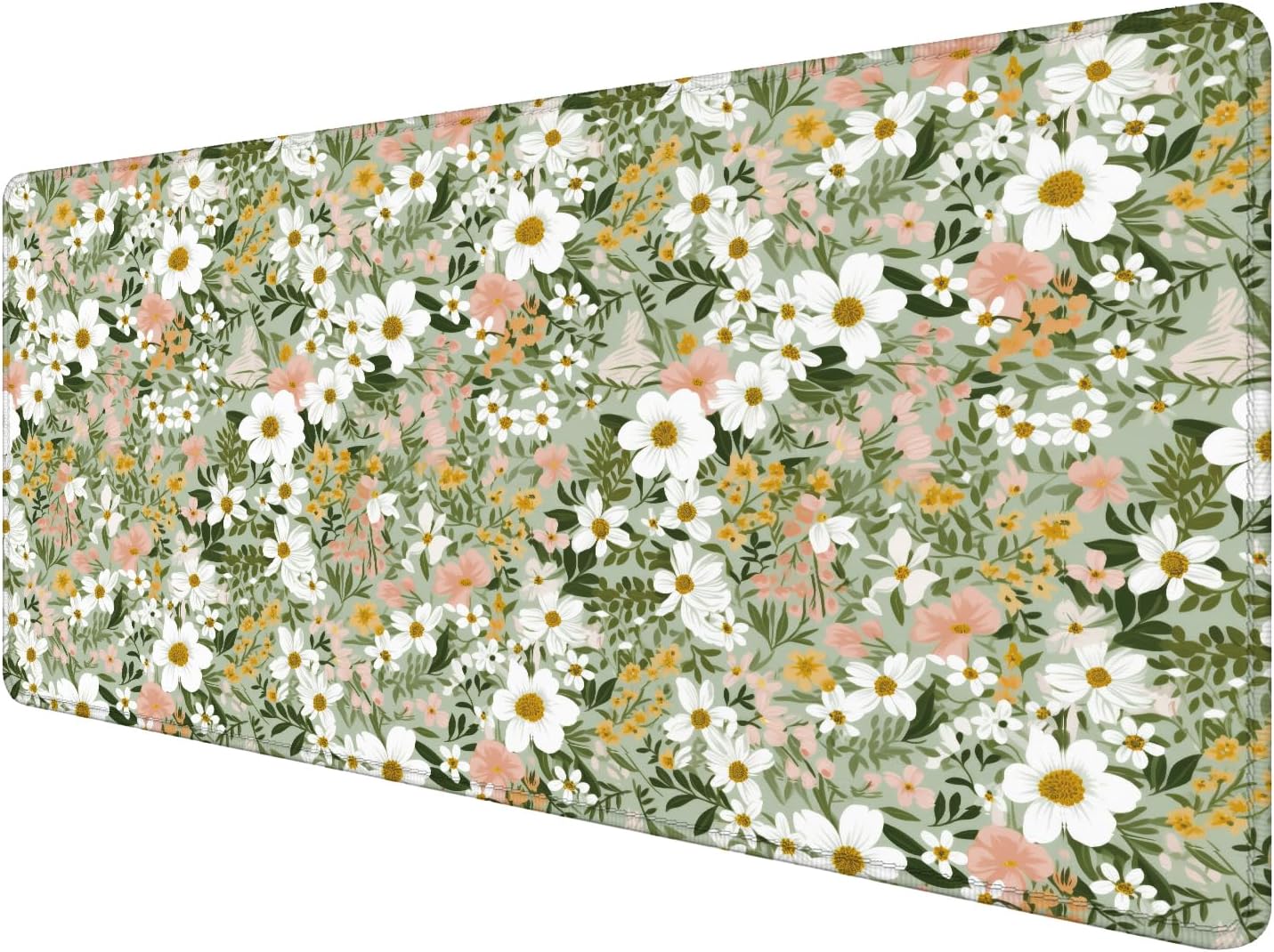 Rustic Wildflower Floral Large Mouse Pad 31.5x15.7inch, Cottagecore Botanical Flower Large Extended Computer Desk Mat Mousepad for Keyboard and Mouse, Floral Desk Accessories