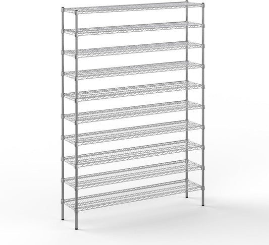 14" Deep x 60" Wide x 86" Height Wire Shelving Kit | 10-Tier | NSF Commercial Storage Rack Unit