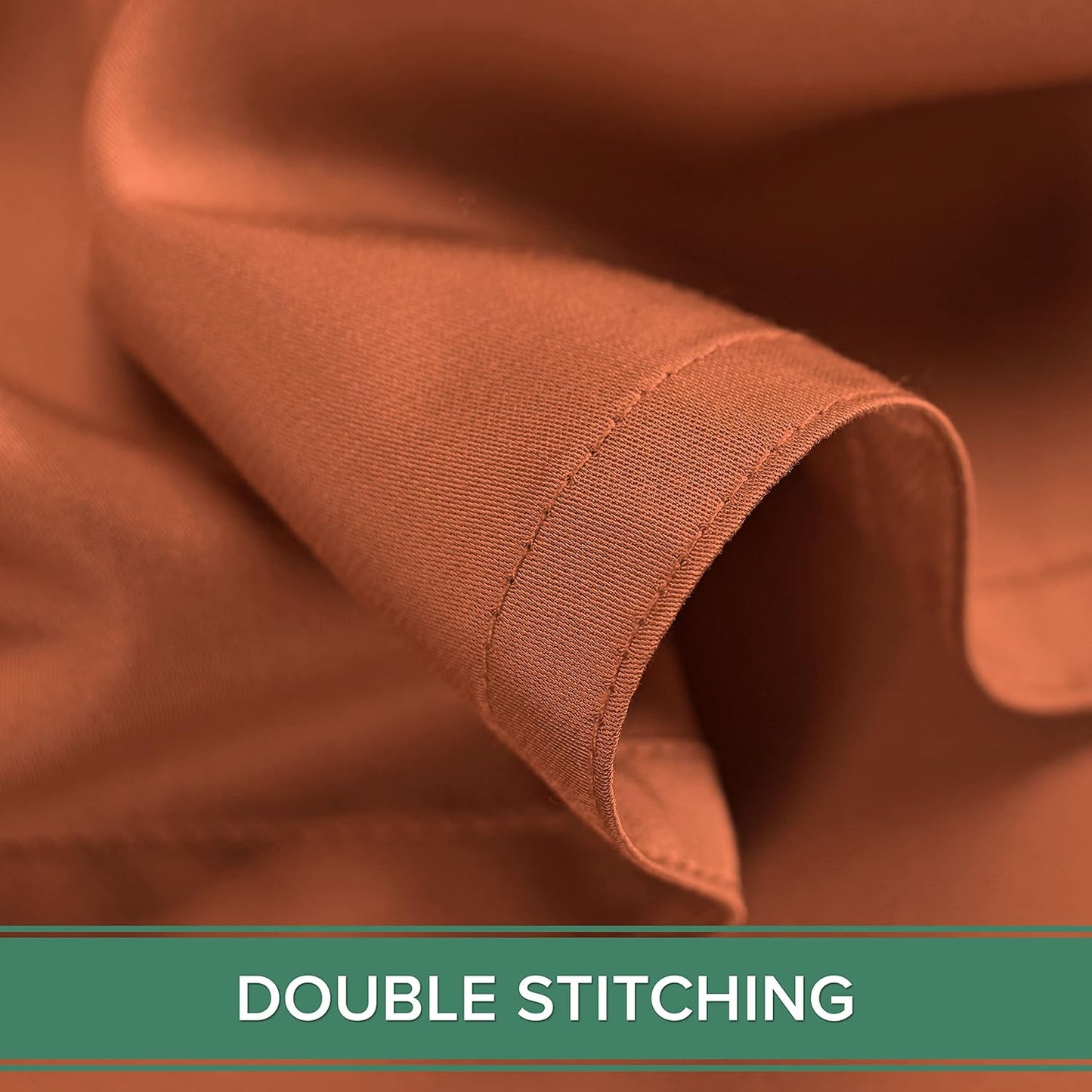 King Pillowcases by Pure Bamboo, Genuine 100% Organic Viscose Derived from Bamboo, Luxuriously Soft & Cooling, Double Stitching, Envelope Closure (2 King Pillowcases, Terracotta)