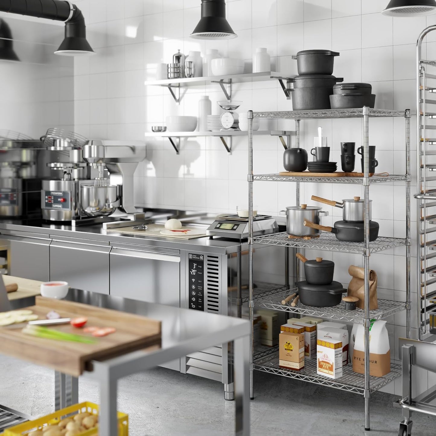 21" Deep x 30" Wide x 64" Height Wire Shelving Kit | 5-Tier | NSF Commercial Storage Rack Unit