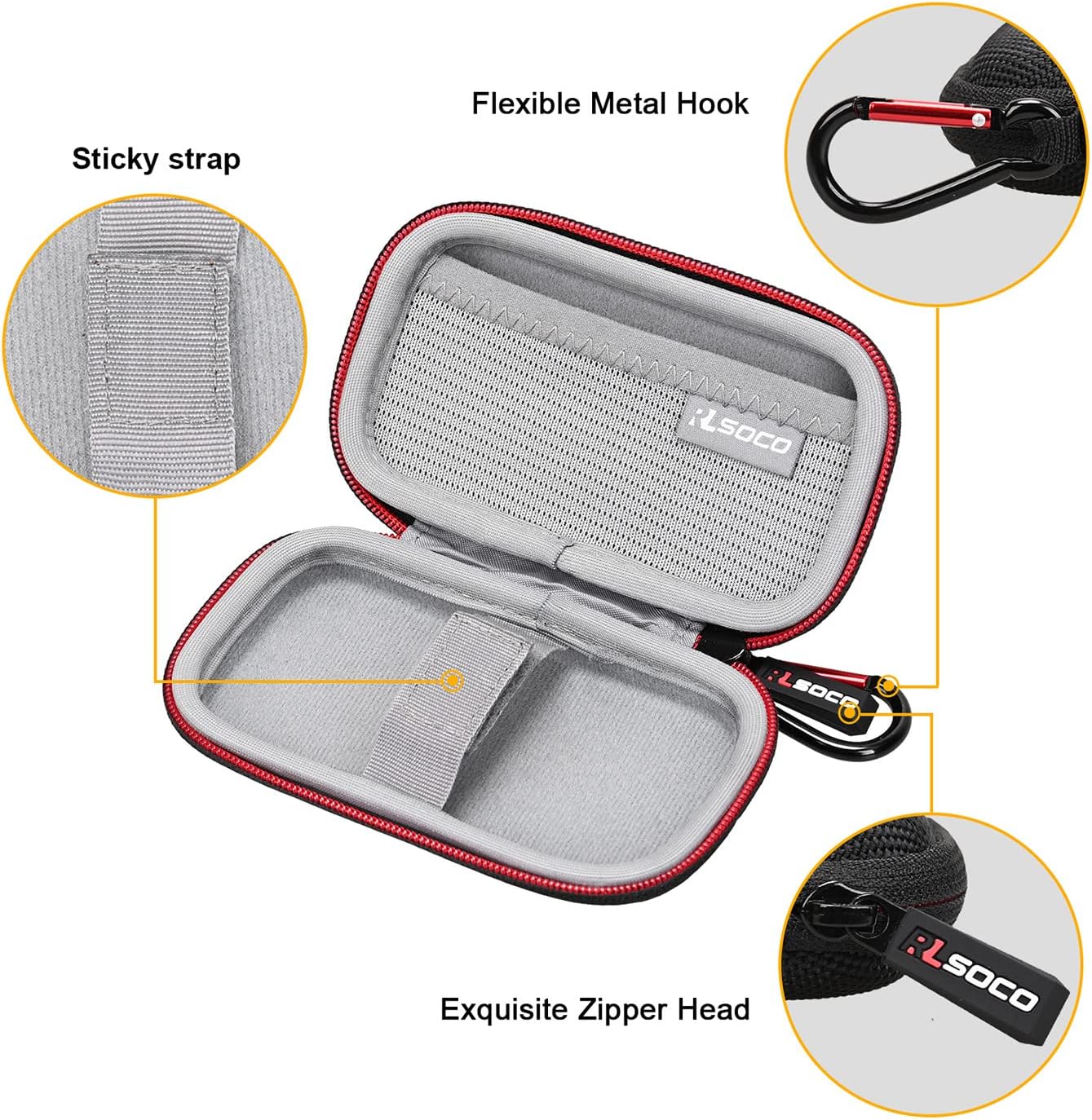 RLSOCO Case for SanDisk 1TB/2TB & 2TB/1TB/4TB/500GB Extreme & 4TB/2TB/1TB Extreme PRO & Professional 4TB/2TB/1TB PRO-G40 & Works with Crucial X8 1TB/2TB/4TB/500GB Portable SSD