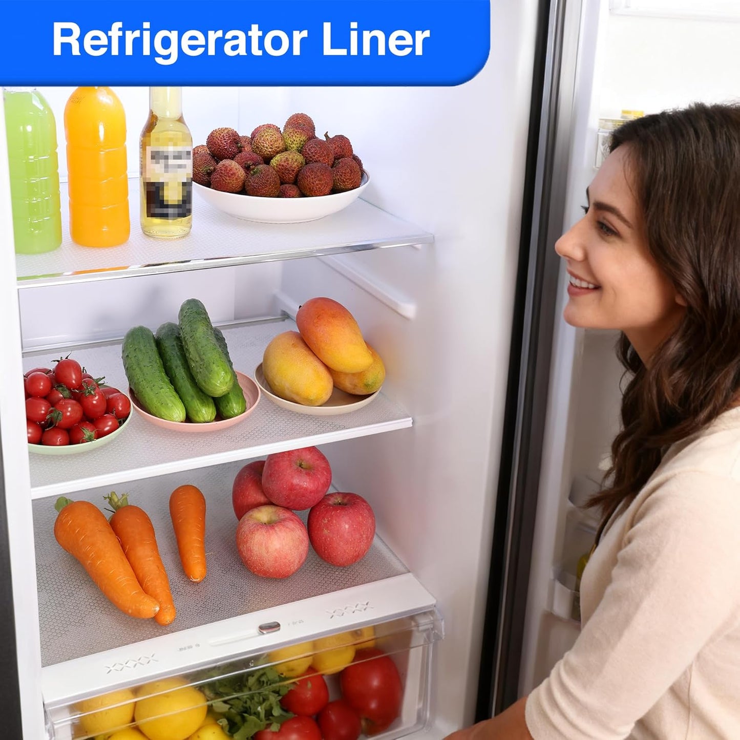Clear Shelf Liners for Kitchen Cabinets: 11 Inch Wide Translucency Drawer Liner - Waterproof Non-Adhesive Easy to Cut Pantry Cabinet Mat for Refrigerator 11 × 120 Inch