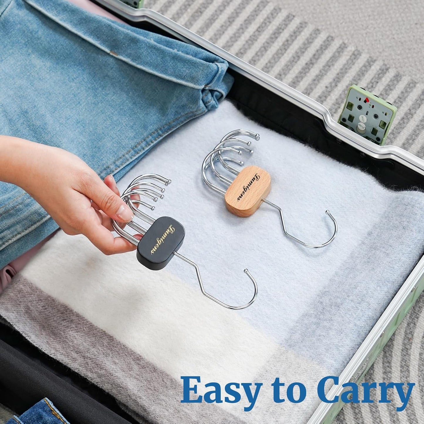 Belt Hanger, Belt Organizer for Closet,Rotatable Tie Rack,Belt Holder,Hanging Closet Organizer Hook for Belt, Bra, Tank Top, Tie, Scarf, Purse,3PCS,Black