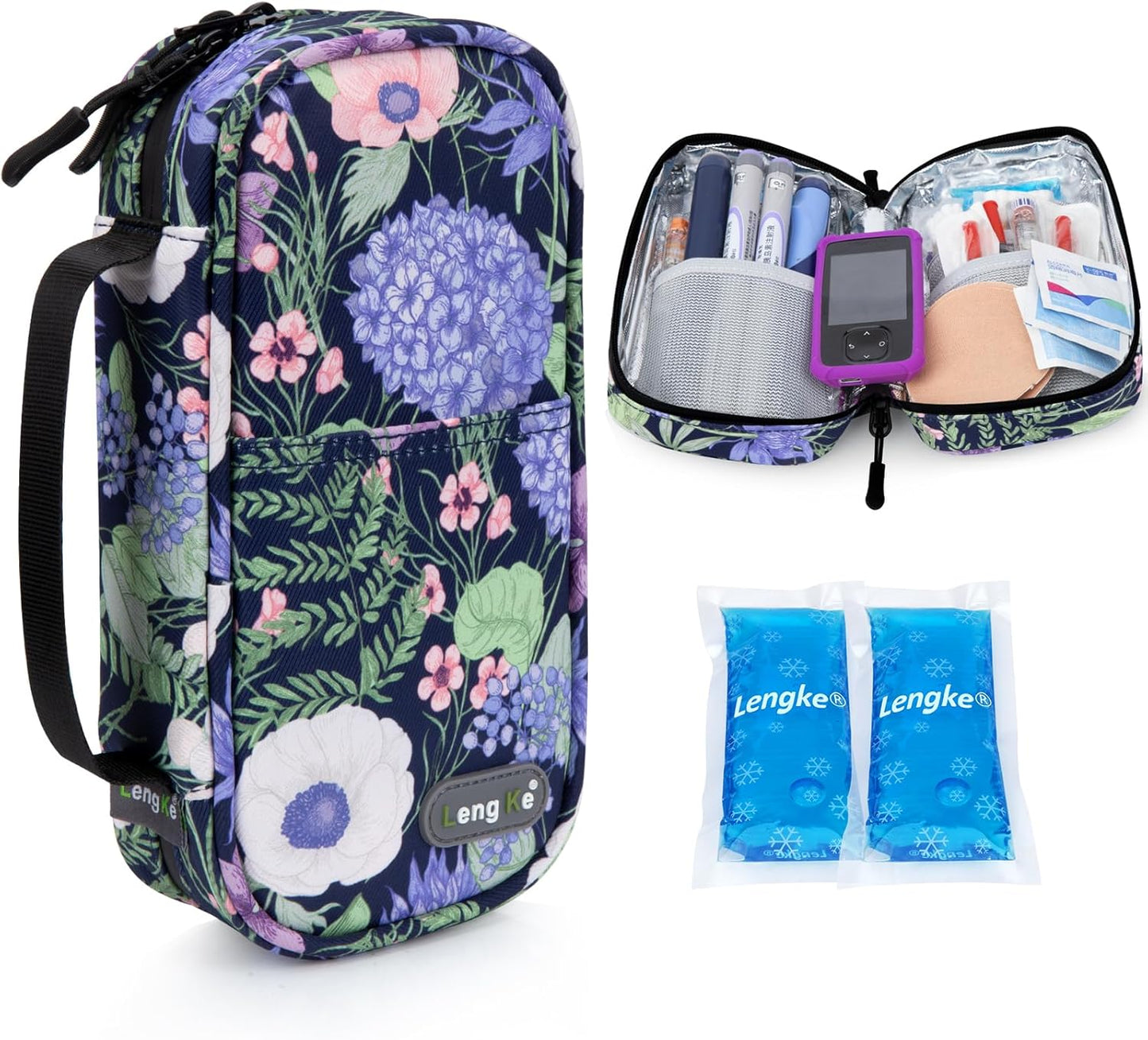 YOUSHARES Insulin Cooler Travel Case - Travel Medicine Cooler Bag for Insulin and Diabetes Supplies Travel, Insulin Case with 2 TSA Approved Gel Ice Pack