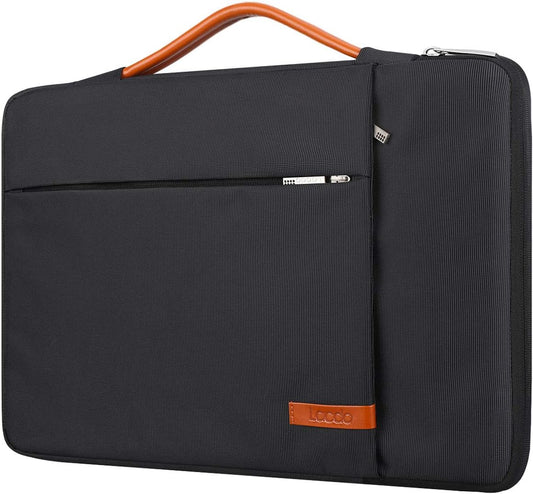 Lacdo 360° Protective Laptop Sleeve Case for 13 inch New MacBook Air M4 A3240 2025, M3 A3113, M2 A2681, M1 A2337 | 13" MacBook Pro M2/M1 A2338 A2251 | 13" iPad Pro M5 / iPad Air M3 Computer Bag, Black