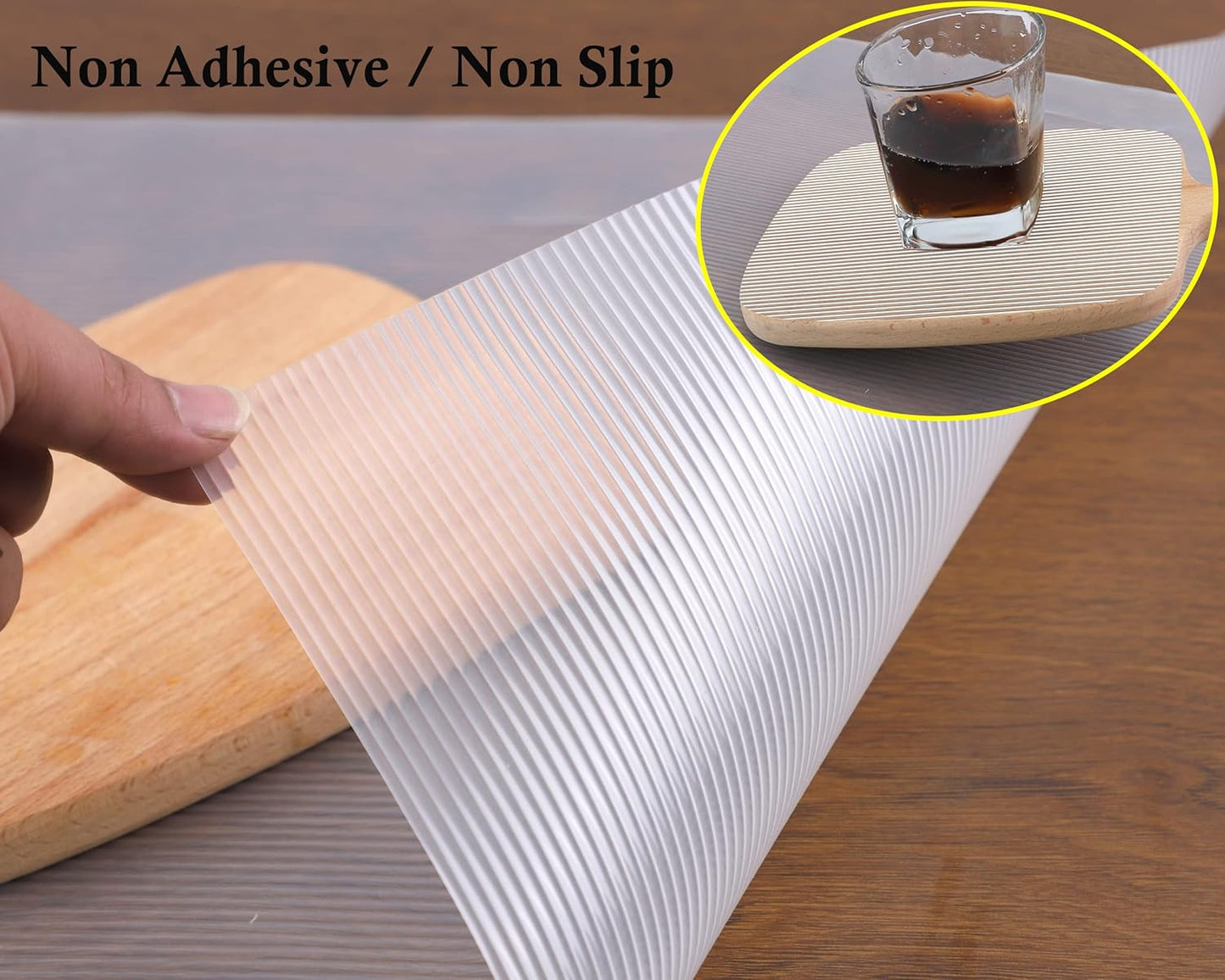Shelf Liners for Kitchen Cabinets 16 Inch X 20 Ft Non Adhesive Cabinet Drawer Liner for Shelves Washable Cupboard Liner for Dresser Non Slip Waterproof Refrigerator Cabinet Pantry Bathroom Drawer Mat