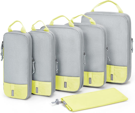 BAGSMART 6 Set /4 Set/2 Set Compression Packing Cubes for Travel, Lightweight Luggage Organizer Bags, Durable Space Saver Bags Travel Essentials