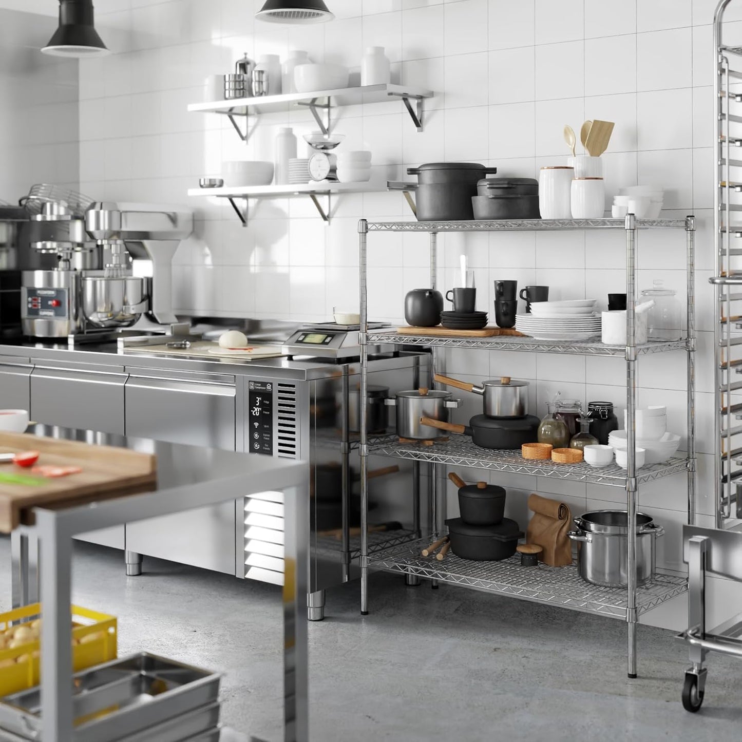 18" Deep x 42" Wide x 54" Height Wire Shelving Kit | 4-Tier | NSF Commercial Storage Rack Unit