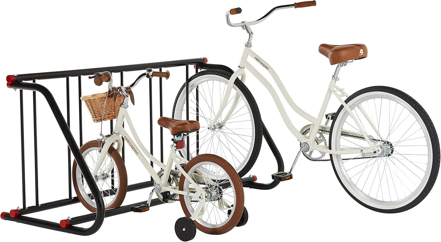 Retrospec Commercial Grid Bike Rack - Single & Double Sided - Bicycle Storage Stand for Garages, Stores, Schools & Universities Power Coated Steel