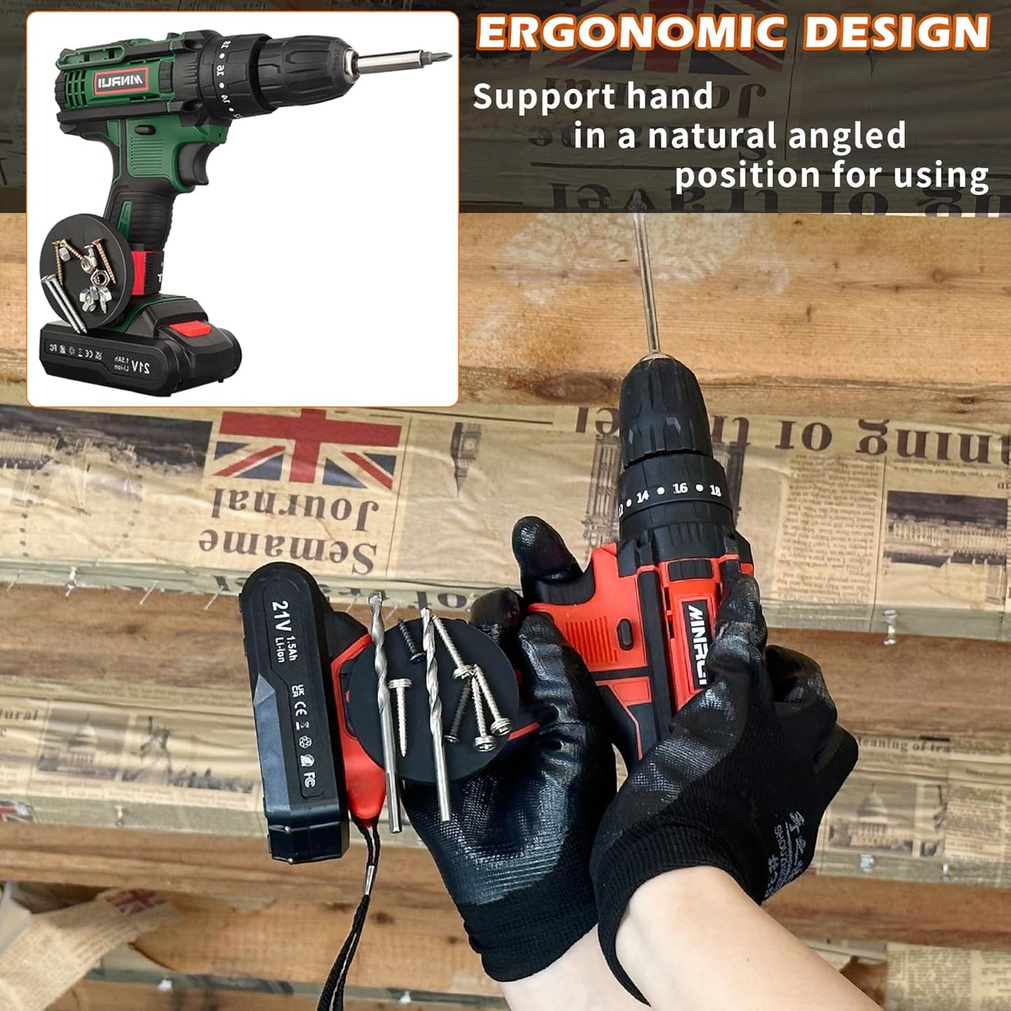 MUTUACTOR Magnetic Tool Holder - Heavy Duty, Quick Response, for Cordless Drills, Impact Wrenches, Screws, Bits, Nails & Hardware (1 Set)