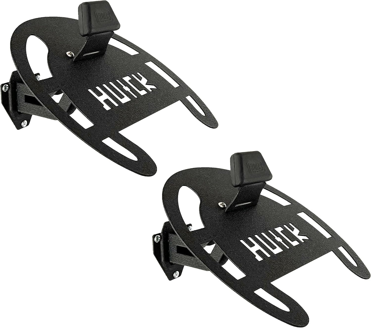 HUCK 2 Pack Helmet Wall Mount Holder Rack for Motorcycle Helmets, Coats (Basic, Black)