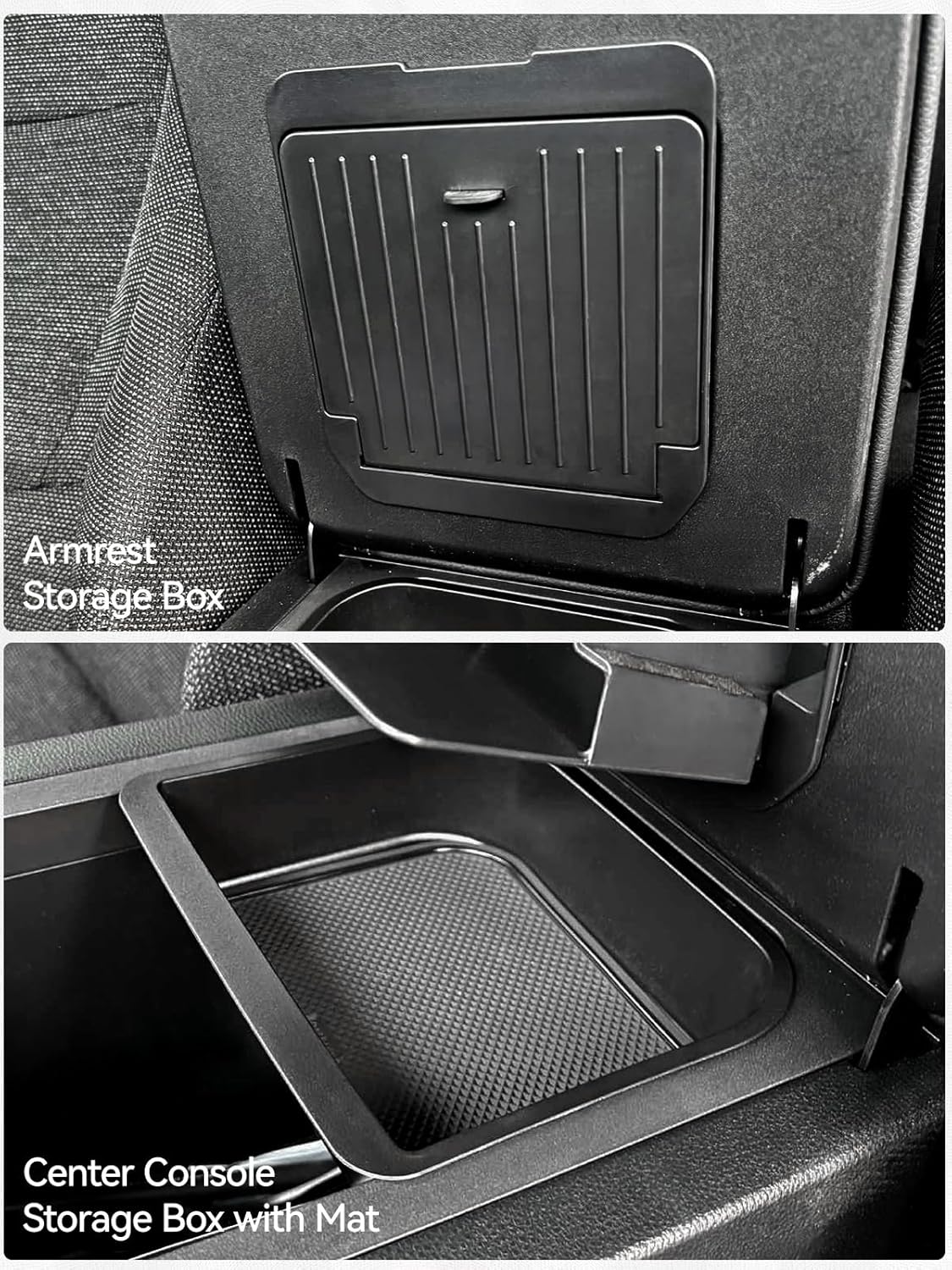 ELECFRESH 4PCS Center Console Organizer Tray for 2024 2025 Toyota Land Cruiser 250 Accessories, Armrest Storage Box Armrest Hidden Storage Box Cup Holder