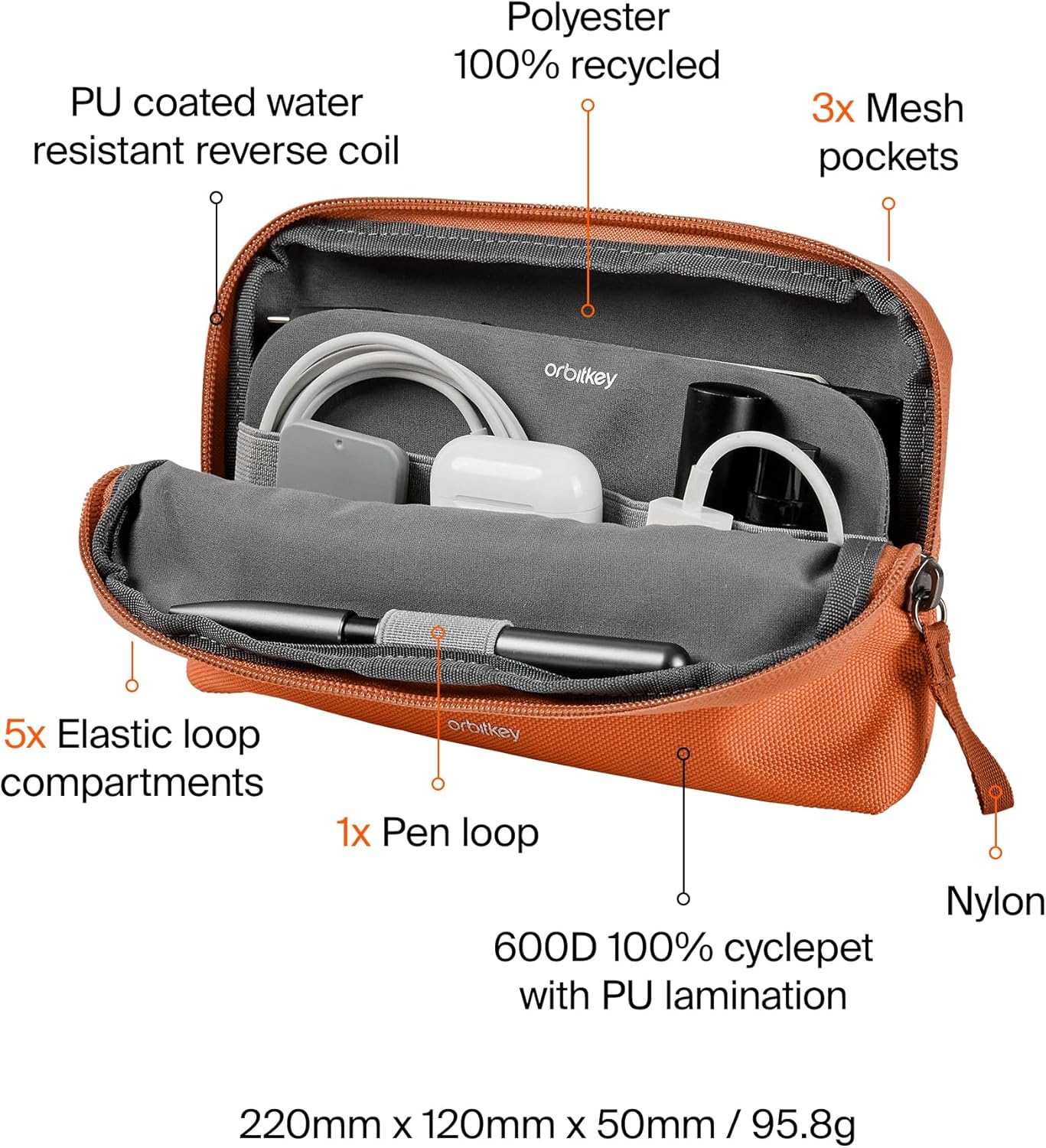 Orbitkey - Desk Pouch (Terracotta)