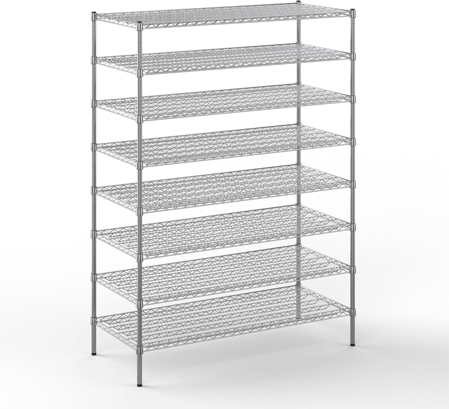 24" Deep x 54" Wide x 74" Height Wire Shelving Kit | 8-Tier | NSF Commercial Storage Rack Unit