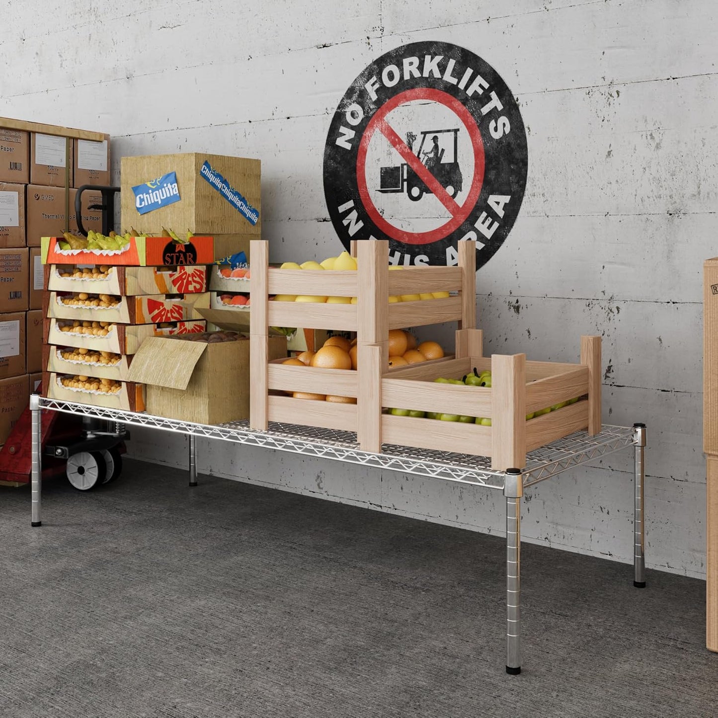 24" Deep x 60" Wide x 14" Height Wire Shelving Kit | 1-Tier | NSF Commercial Storage Rack Unit