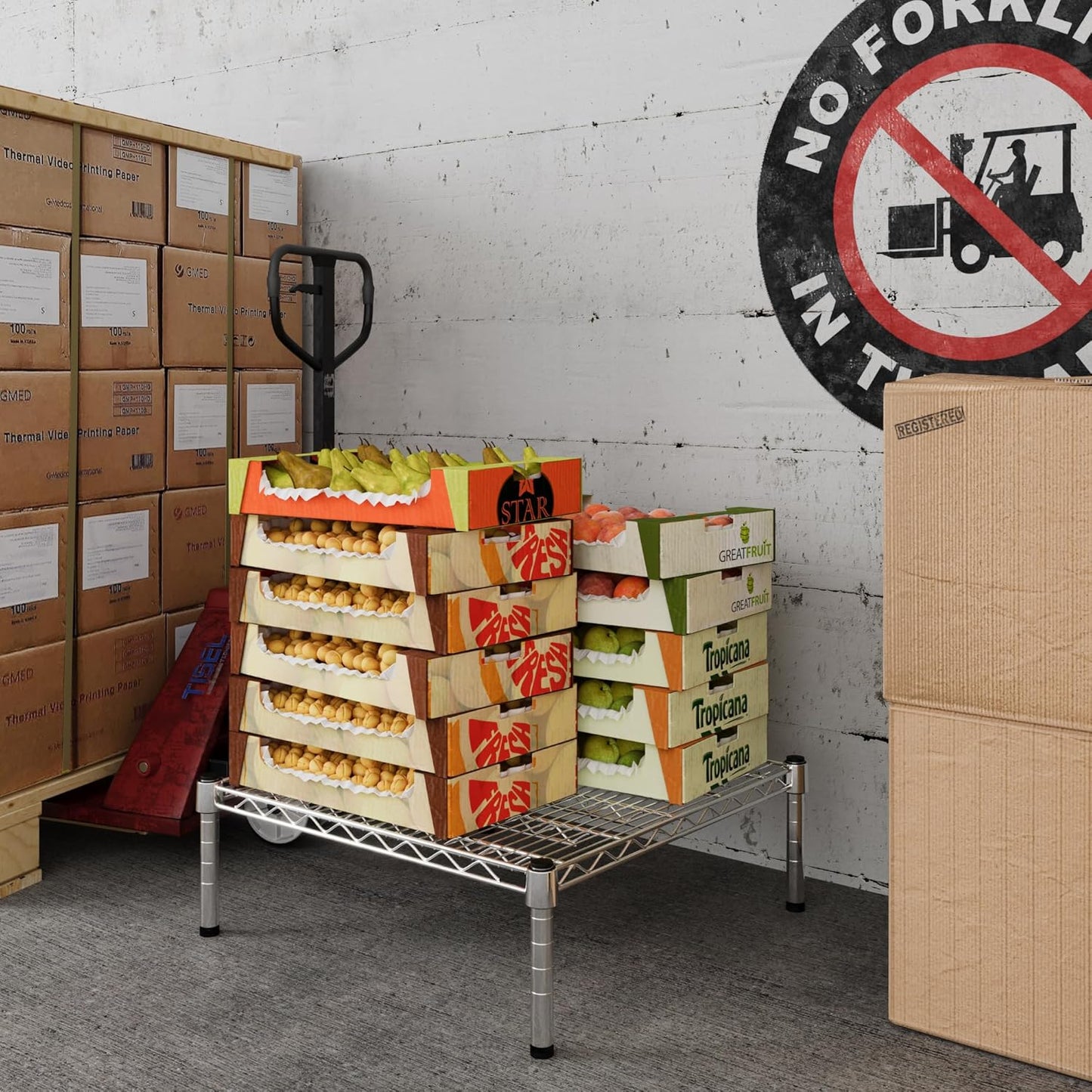 24" Deep x 24" Wide x 8" Height Wire Shelving Kit | 1-Tier | NSF Commercial Storage Rack Unit