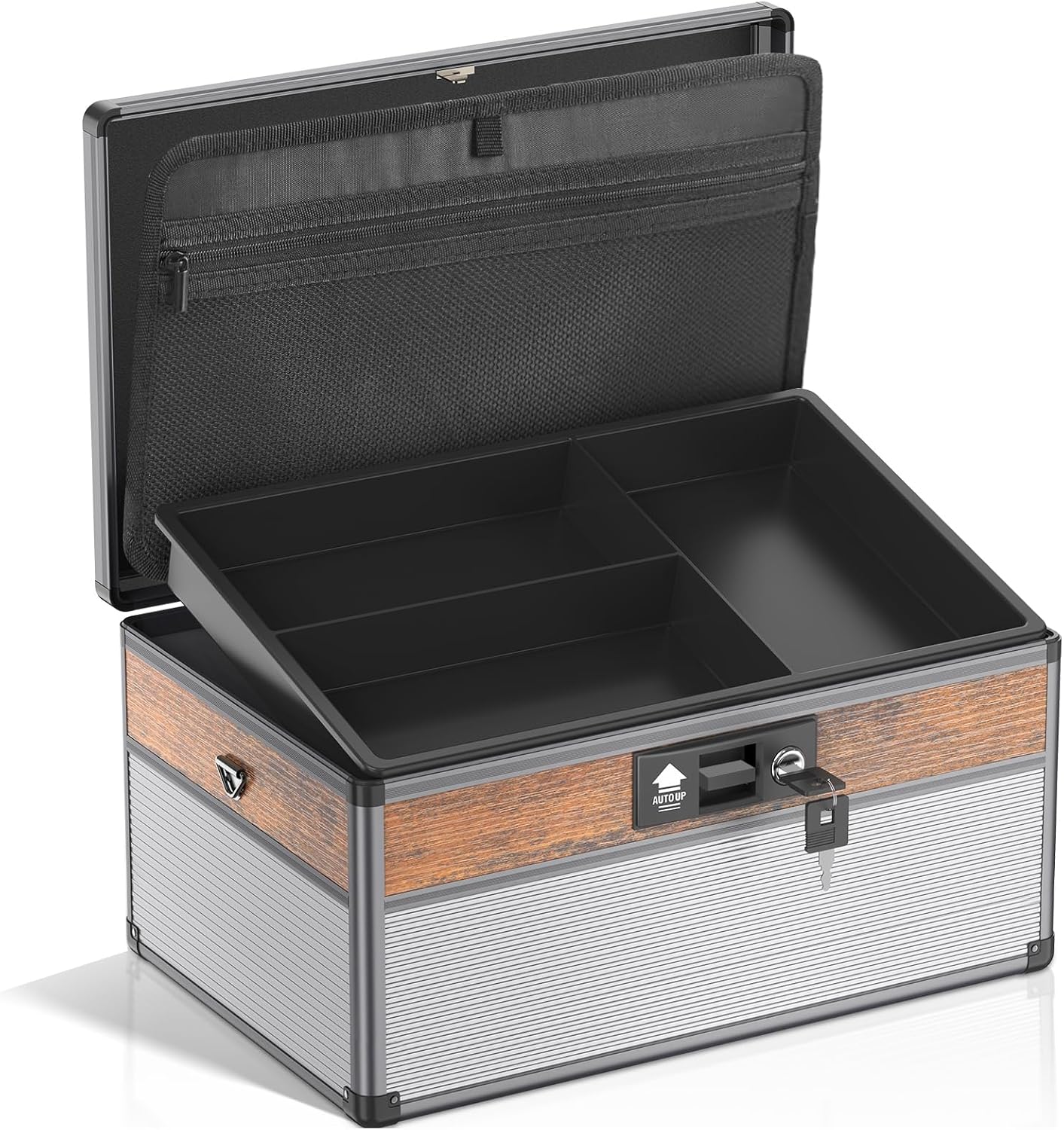 Glosen Medicine Lock Box,locking medicine box, Security Lock Boxes【Extra Large16*10 * 7.5 Inch】 lock box, First Aid Key Safe Box,Lock Box for Medication