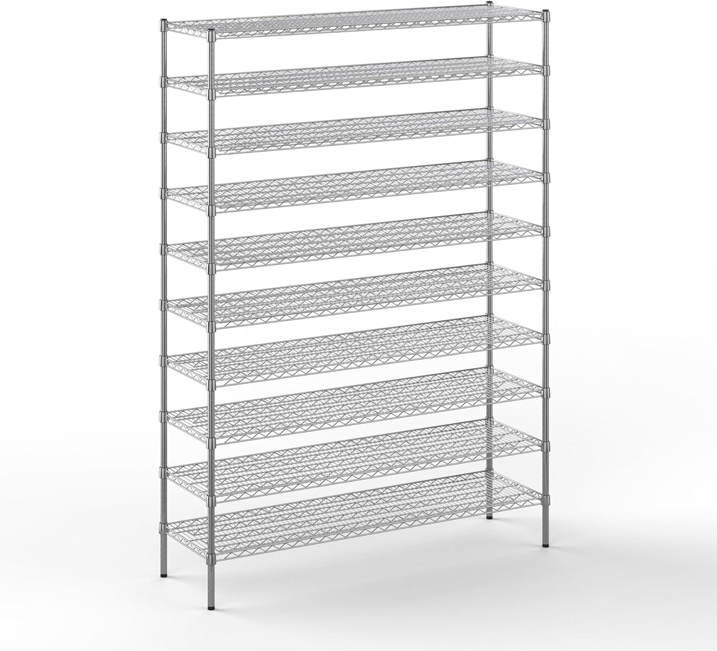 18" Deep x 60" Wide x 86" Height Wire Shelving Kit | 10-Tier | NSF Commercial Storage Rack Unit