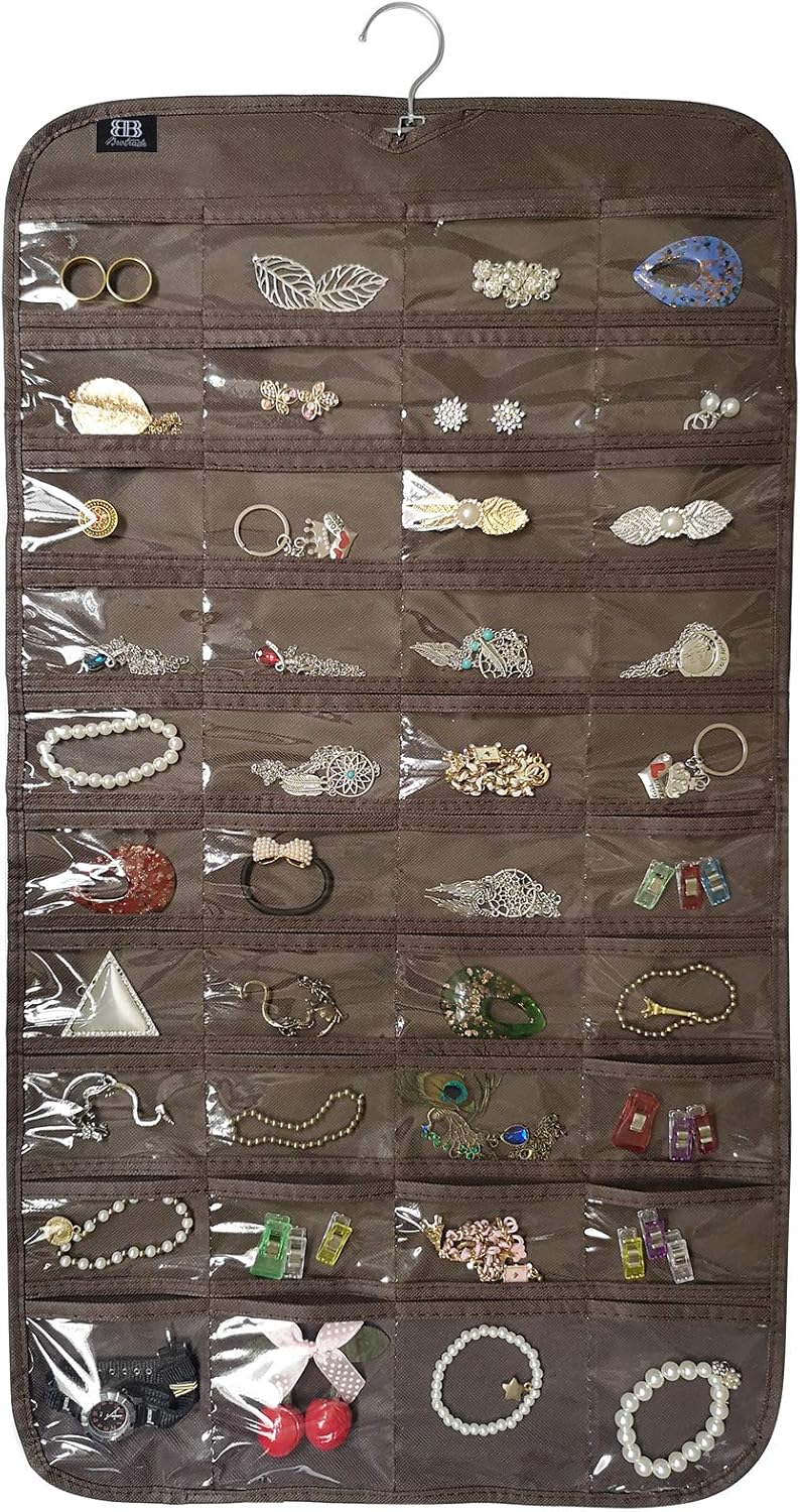 BB Brotrade Hanging Jewelry Organizer,Accessories Organizer,80 Pocket Organizer for Holding Jewelries