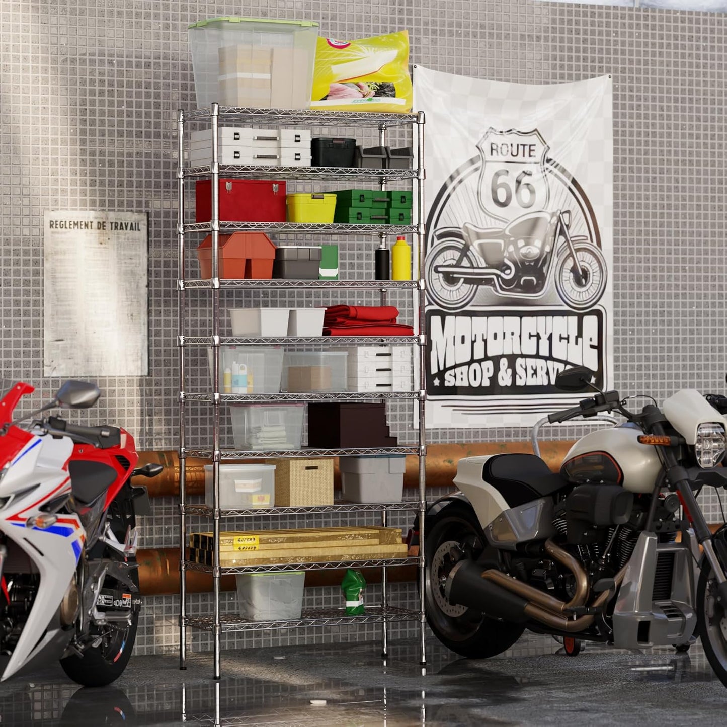 14" Deep x 36" Wide x 86" Height Wire Shelving Kit | 10-Tier | NSF Commercial Storage Rack Unit