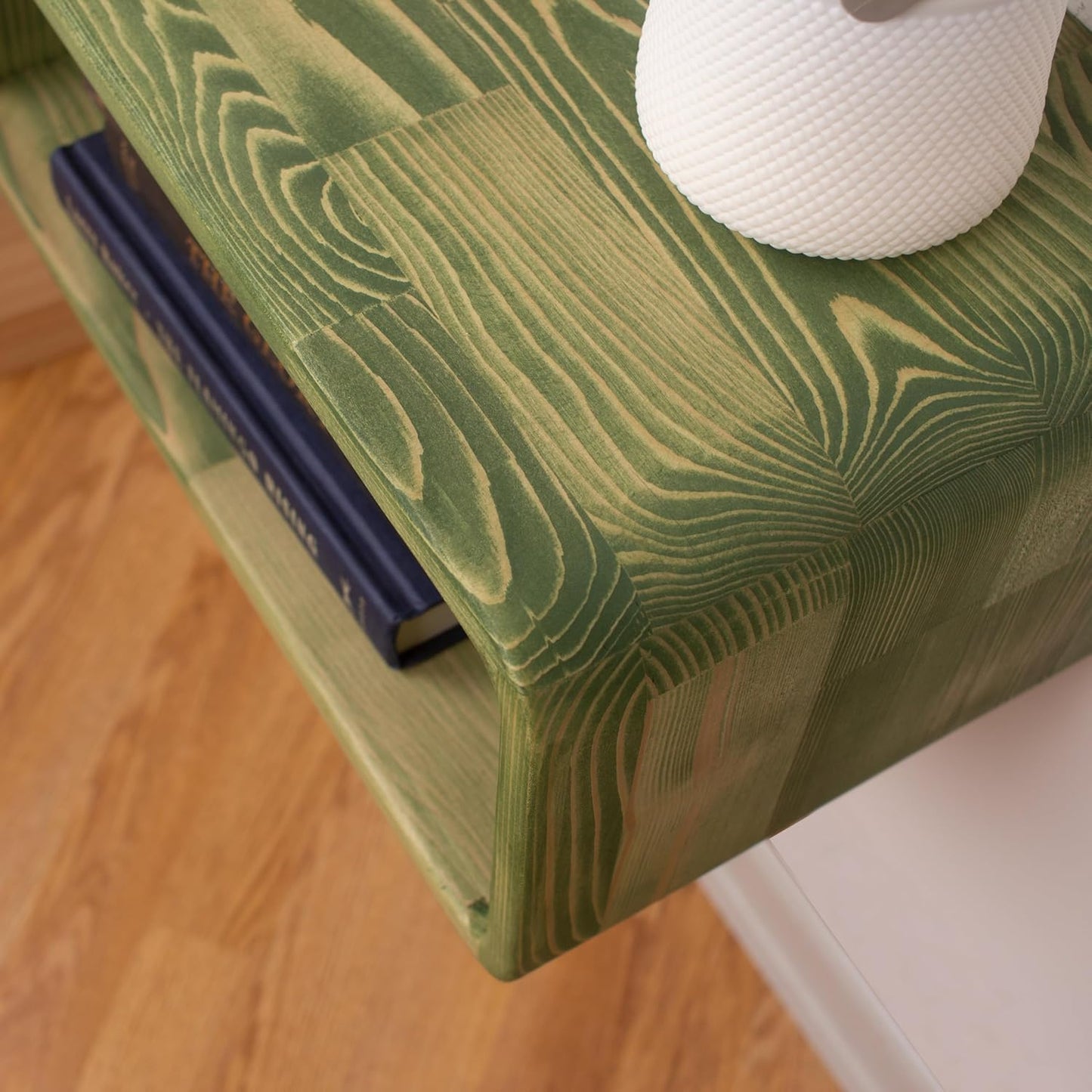 Floating Nightstand Wooden, Bedside Table, Nightstand Shelf, Handmade, Wall Mounted Bedside Shelf, Minimalist and Unique Style (Jakarta)
