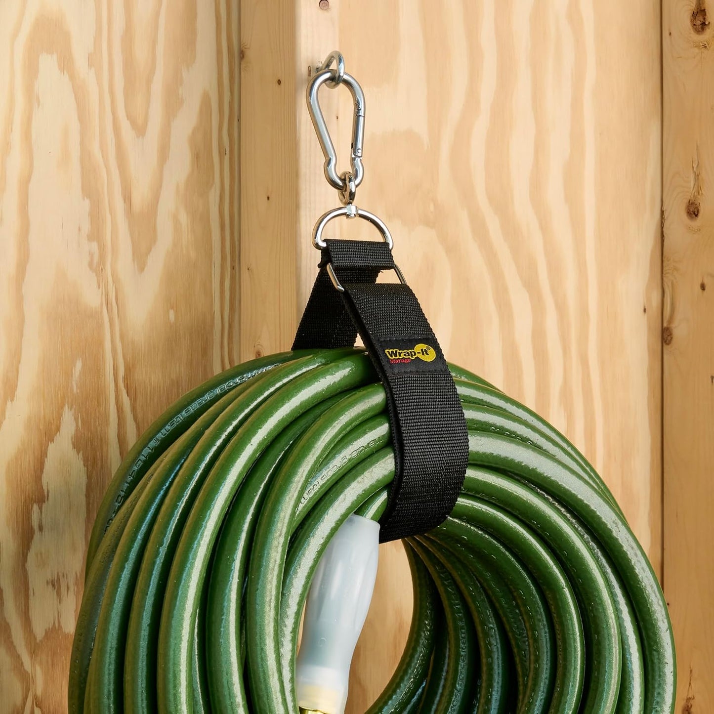 Wrap-It Storage Hook 'n Hang Straps - 32" Blaze Orange - 2-Pack Carabiner Straps for Cord Storage or Garden Hose