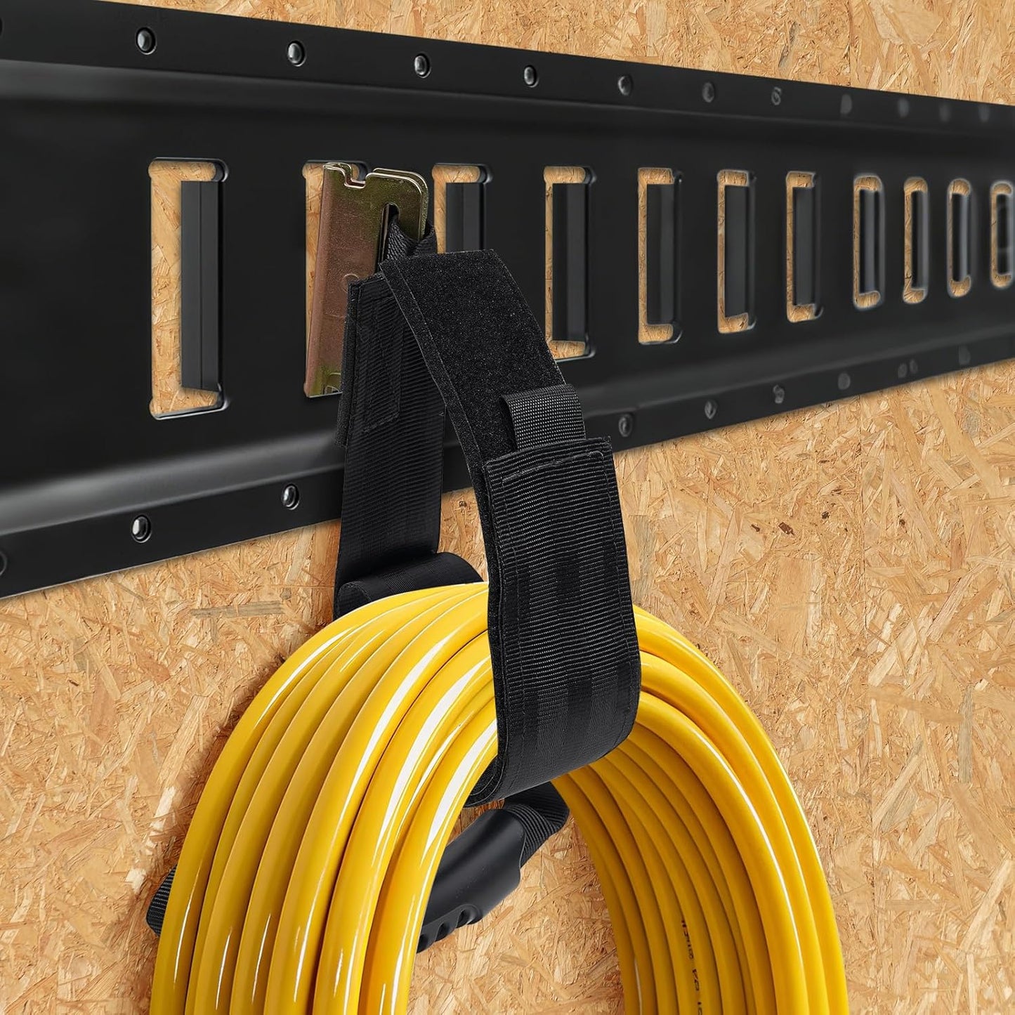 4 Pack Etrack Extension Cord Organizer, 17" Hook & Loop Closure E-track Rail Accessories Storage Straps Extension Cord Holder for Keep Cords, E Track, Hoses, Ropes, Cables Organized