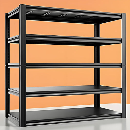 Storage Shelving Unit Heavy Duty Garage Shelves Metal Organizer Utility Rack for Kitchen Pantry Basement Pantry Warehouse Laundry Black 83" H x 55" W x 23.2" D 3000LBS 5-Tier