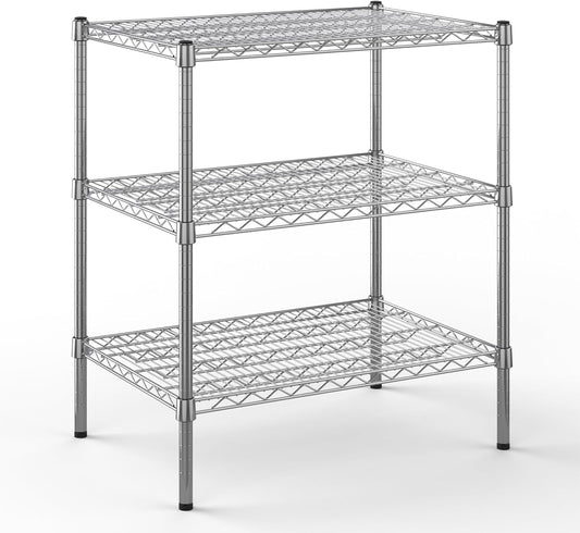 21" Deep x 30" Wide x 34" Height Wire Shelving Kit | 3-Tier | NSF Commercial Storage Rack Unit