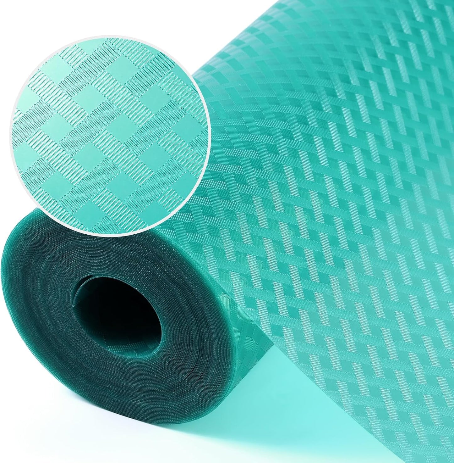 Blue Shelf Liners for Kitchen Cabinets Refrigerator Liners Waterproof & Oil-Proof Kitchen Cupboard Liner Drawer Mats EVA Material Non Adhesive Fridge Liner 17.5 x 236.2 Inches x 2 Rolls