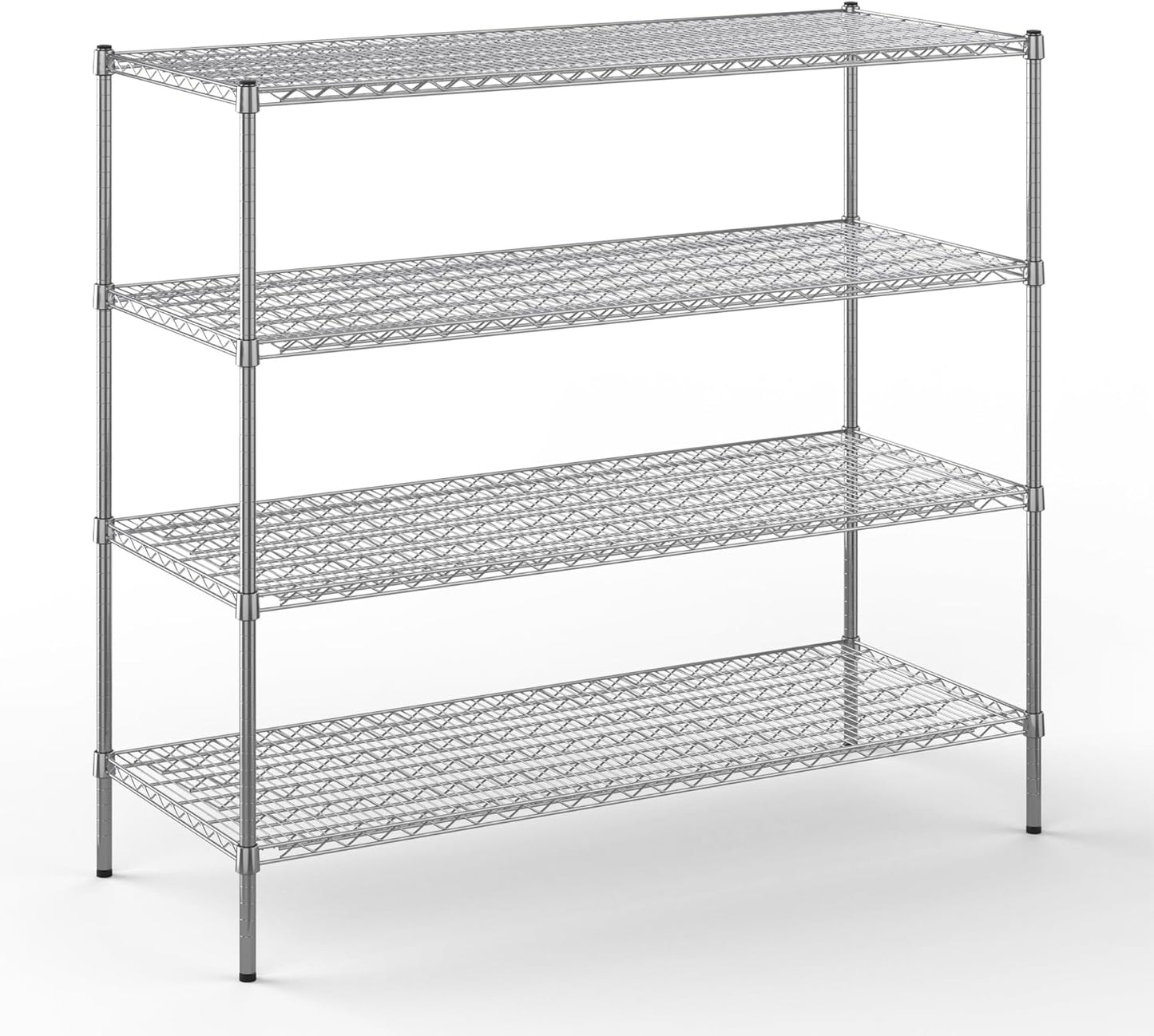 24" Deep x 60" Wide x 54" Height Wire Shelving Kit | 4-Tier | NSF Commercial Storage Rack Unit