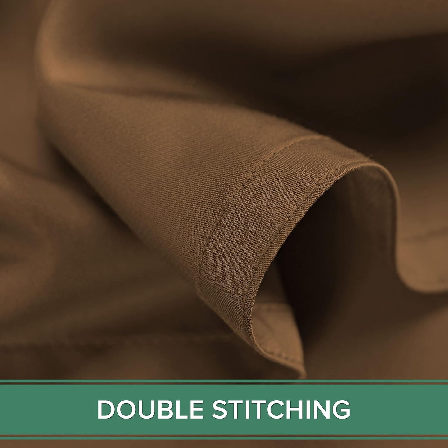 King Pillowcases by Pure Bamboo, Genuine 100% Organic Viscose Derived from Bamboo, Luxuriously Soft & Cooling, Double Stitching, Envelope Closure (2 King Pillowcases, Coconut Husk)
