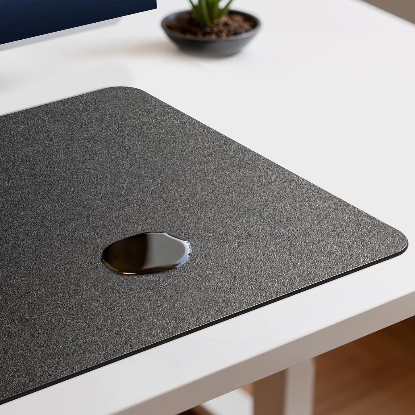 Jotsome Leather Desk Pad Mat, Non-Slip Desk Blotter Pad - Desk Protector for Office, Home, Lap Desk, Laptop, and Desktop, Gift for The Holidays or Christmas (Black, 17" x 12")